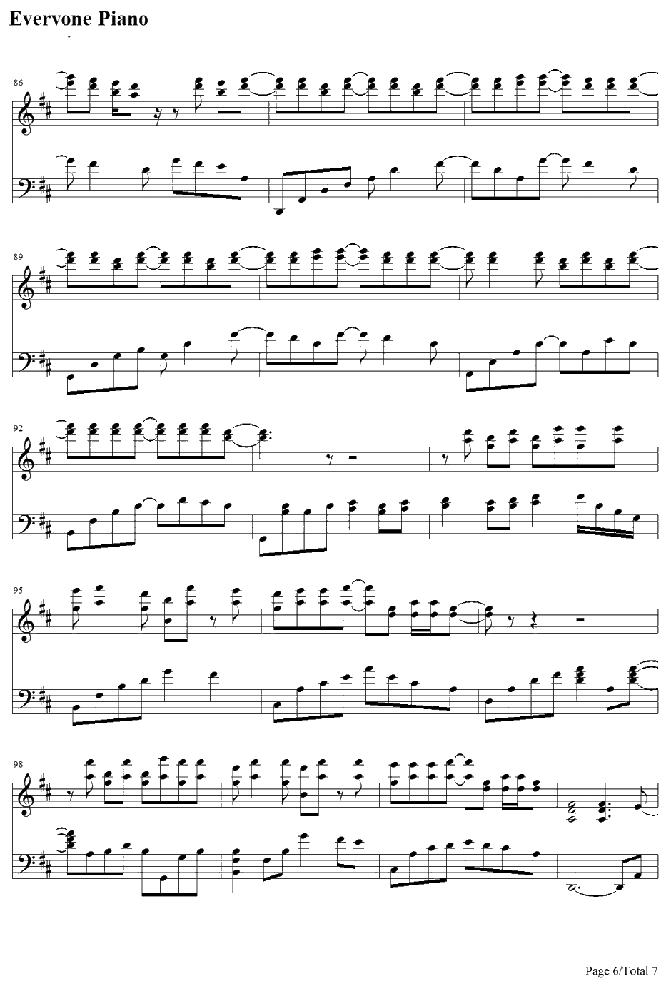 Dirt钢琴谱-FloridaGeorgiaLine6