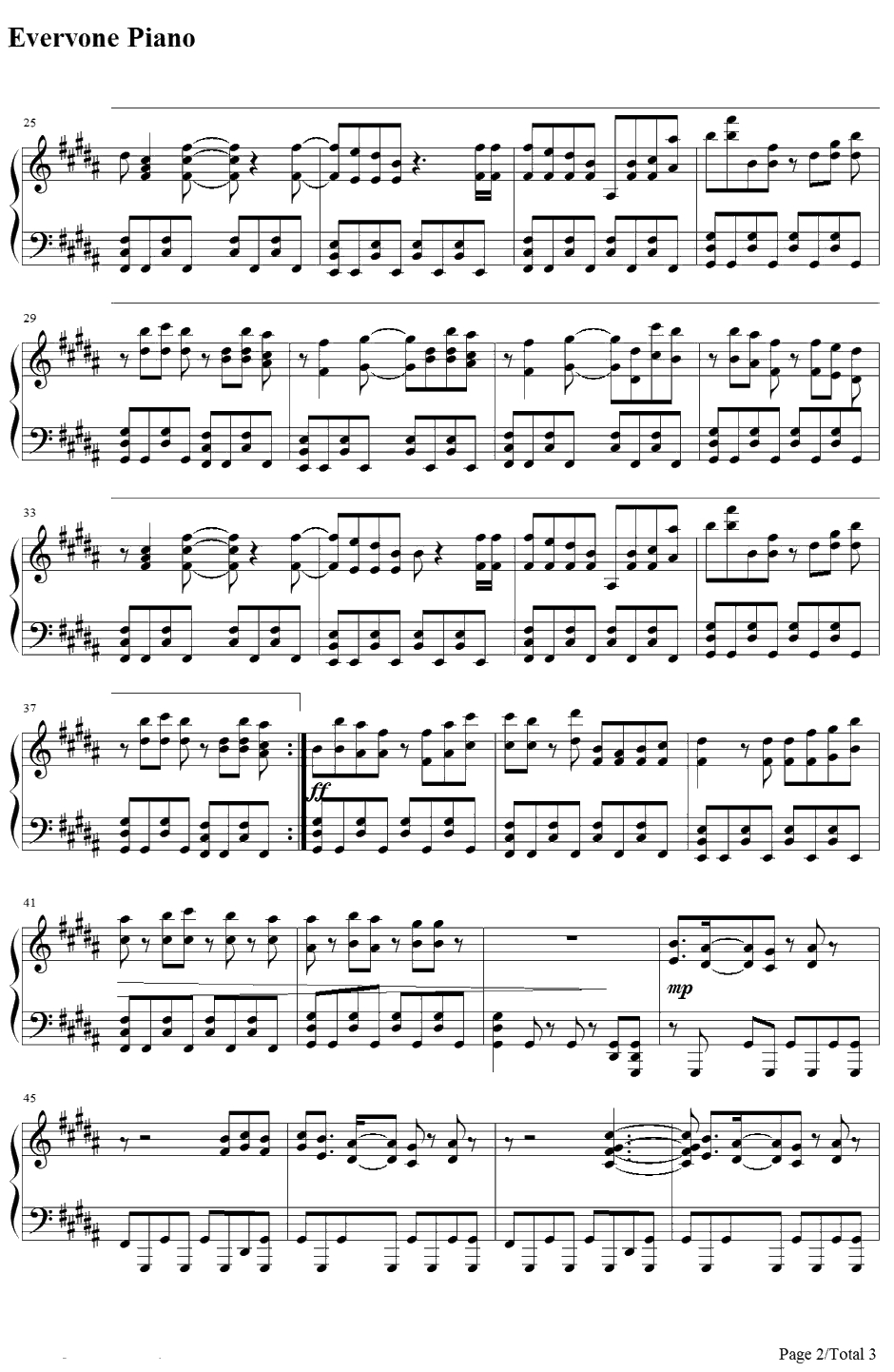 奈落之花钢琴谱-岛宫荣子-奈落の花-寒蝉鸣泣之时解OP2