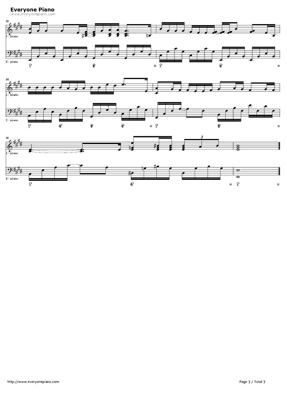 スターラブレイション钢琴谱-ケラケラ-最后的灰姑娘主题曲3