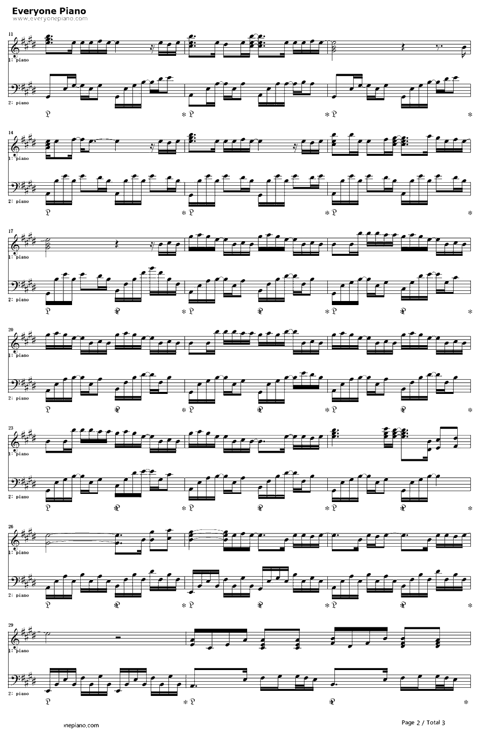 エレクトリック・ラブ钢琴谱-八王子P-初音ミク2