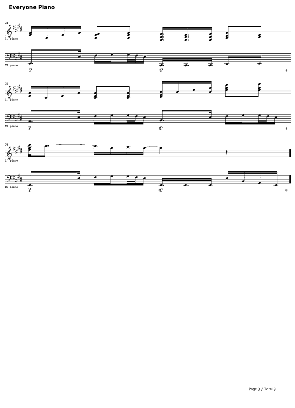 エレクトリック・ラブ钢琴谱-八王子P-初音ミク3