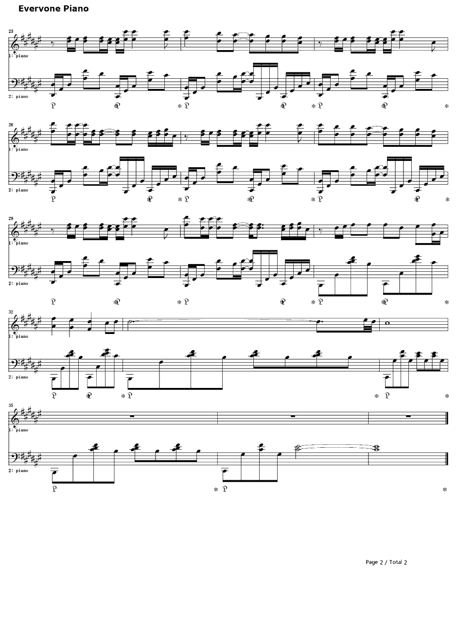 大事なものは目盖の裏钢琴谱-KOKIA吉田亚纪子2