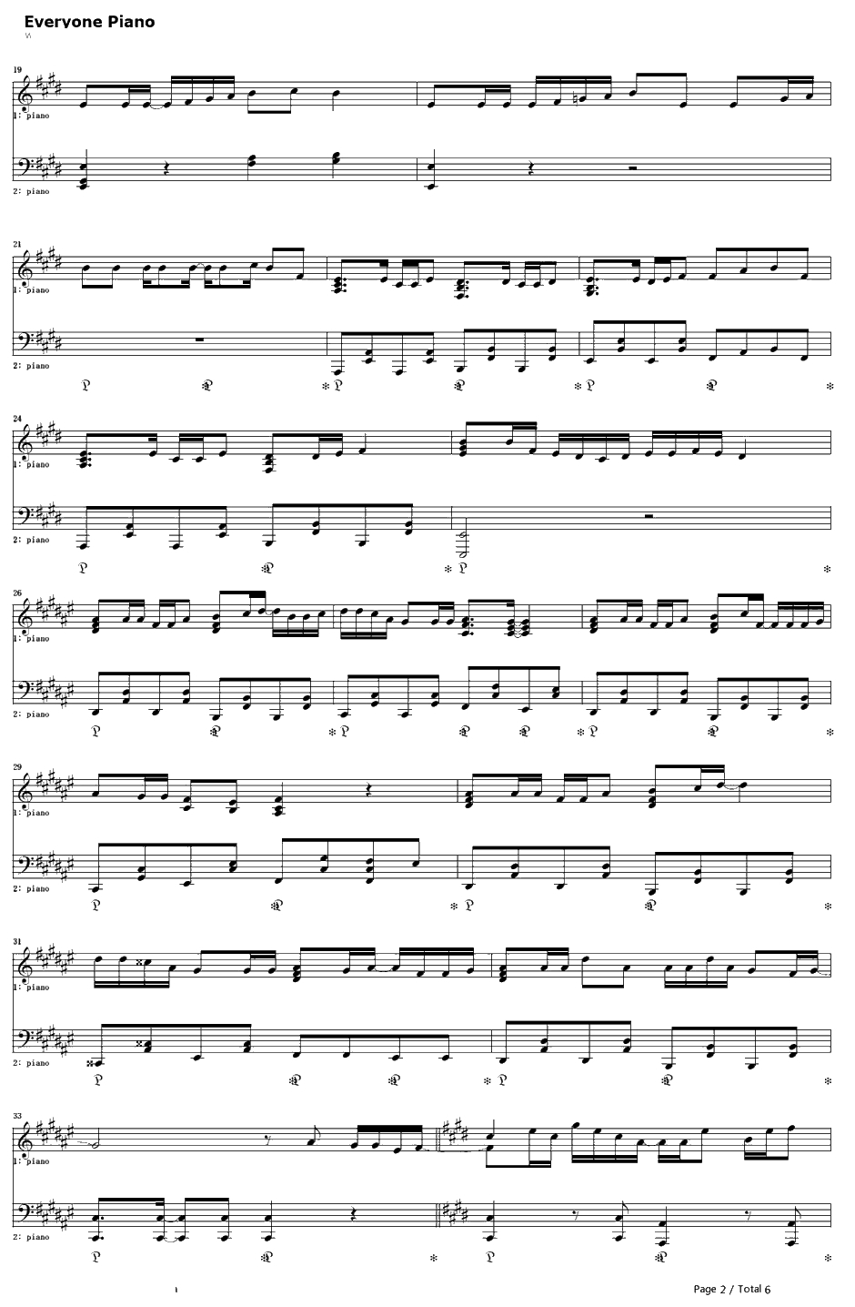 腐れ外道とチョコレゐト钢琴谱-初音ミク2