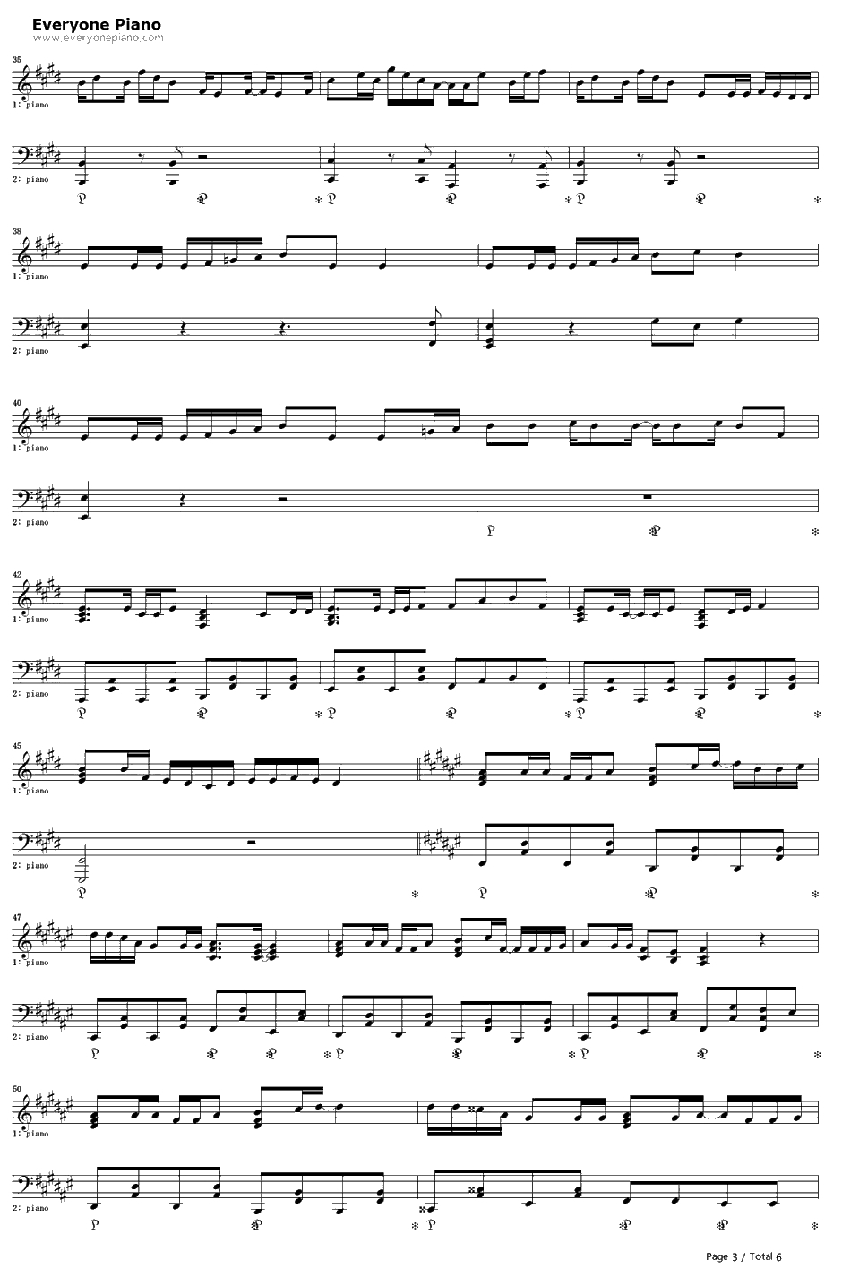 腐れ外道とチョコレゐト钢琴谱-初音ミク3