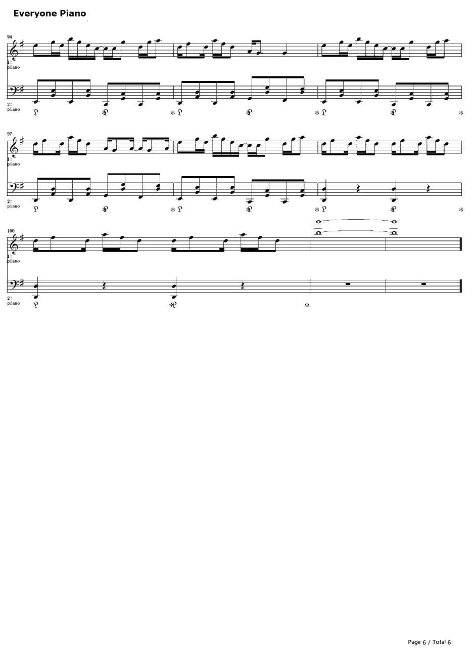 腐れ外道とチョコレゐト钢琴谱-初音ミク6