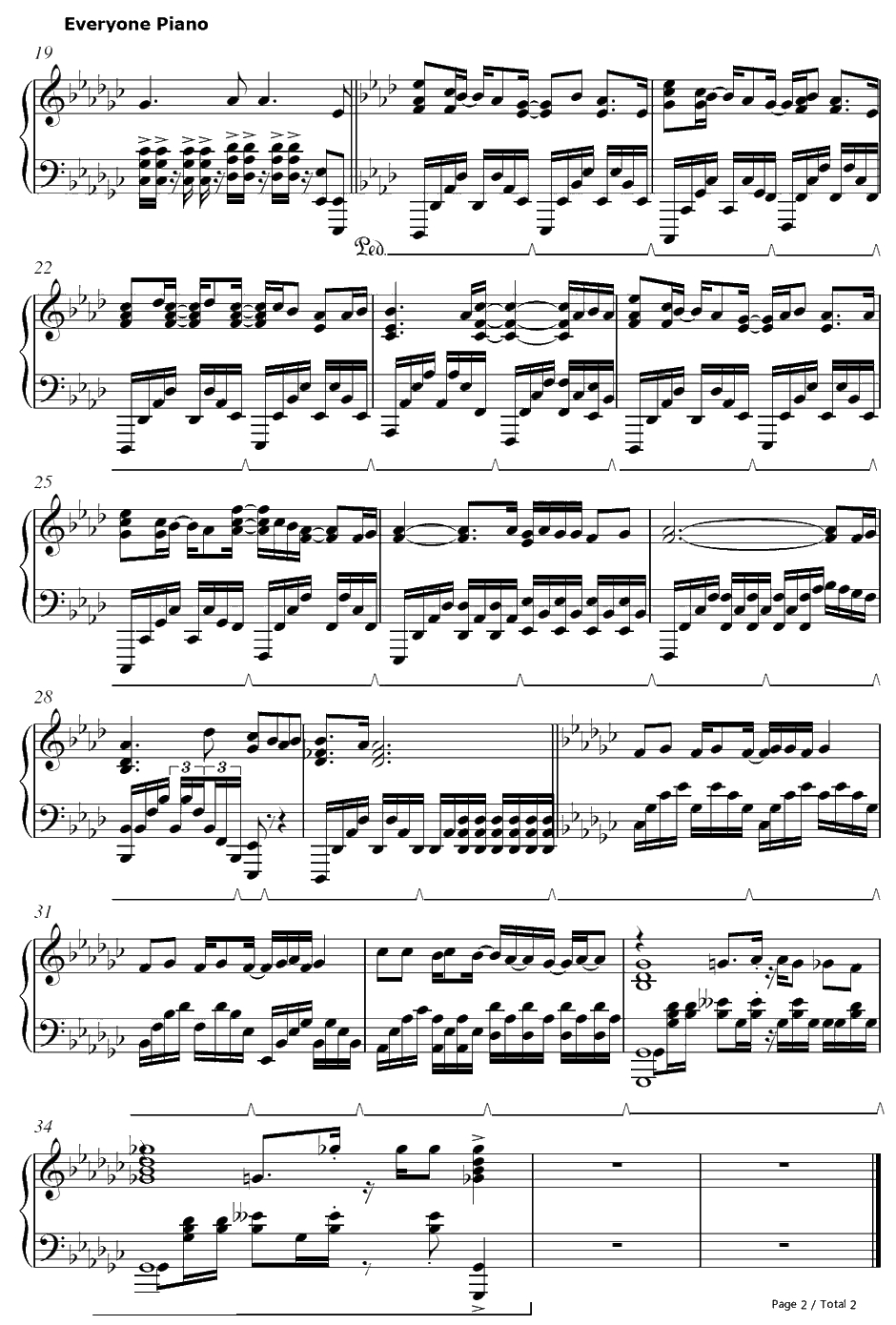 My Secret钢琴谱-水野佐彩-会长是女仆大人！OP2