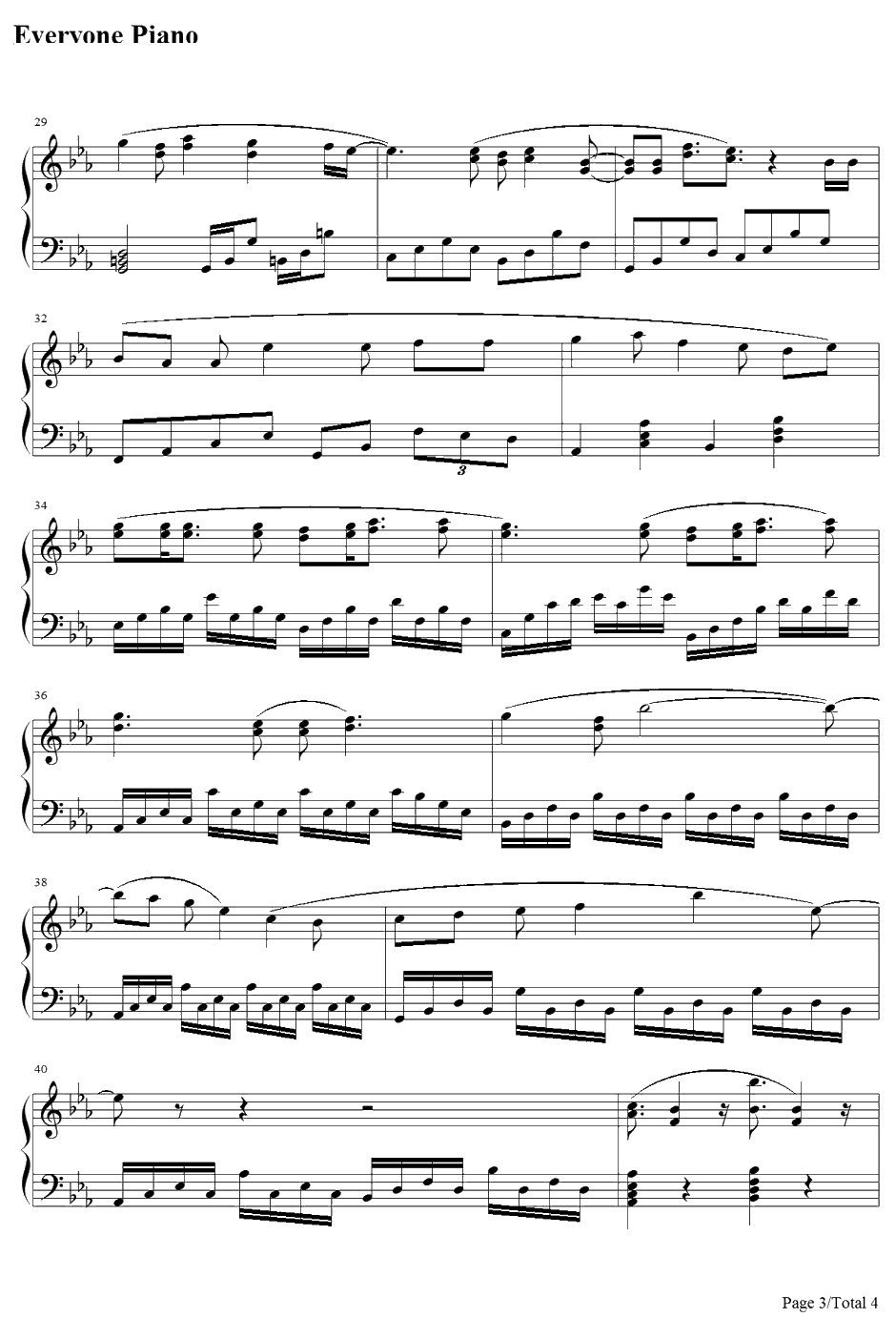 君=花钢琴谱-pigstar-纯情罗曼史OP3