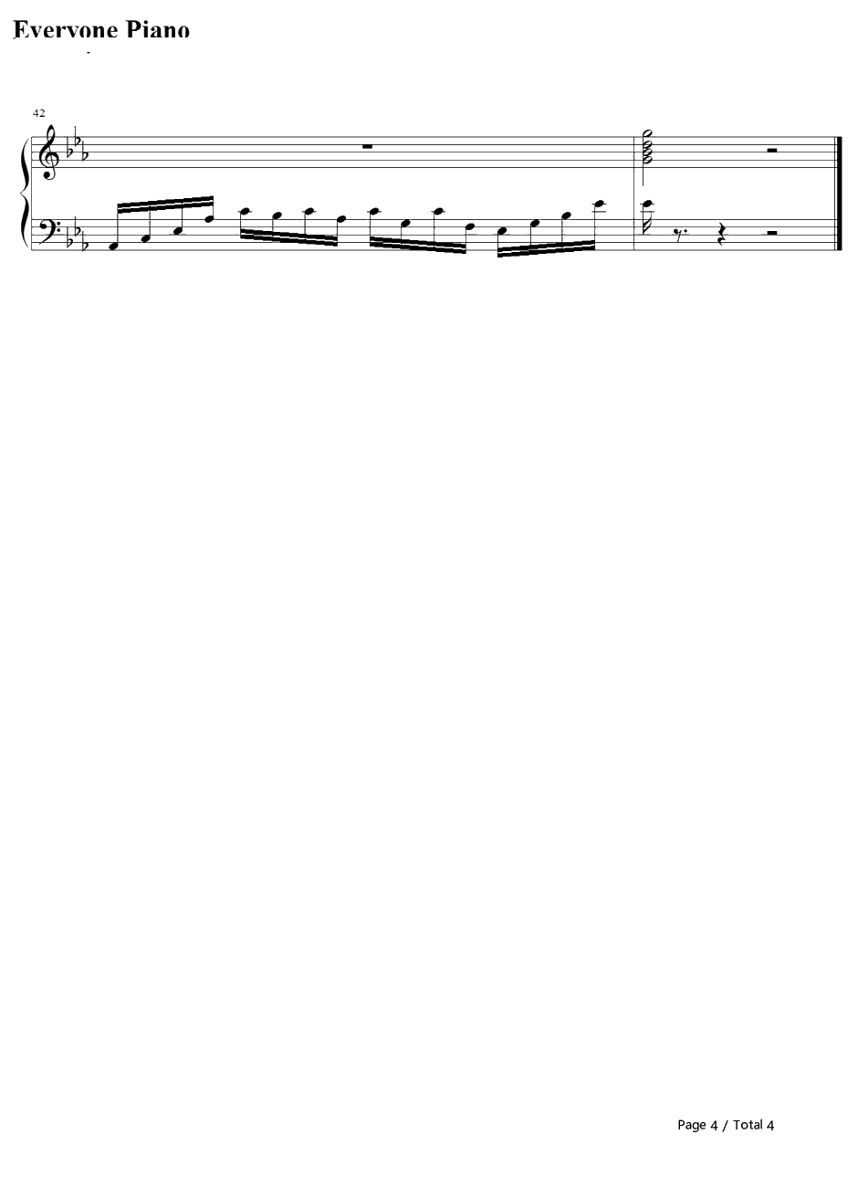 君=花钢琴谱-pigstar-纯情罗曼史OP4