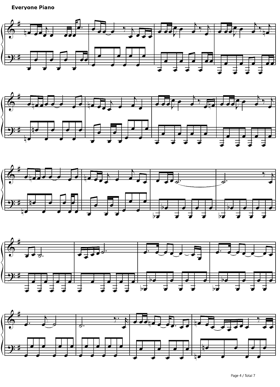 おはよう钢琴谱-Keno-早安-全职猎人OP14