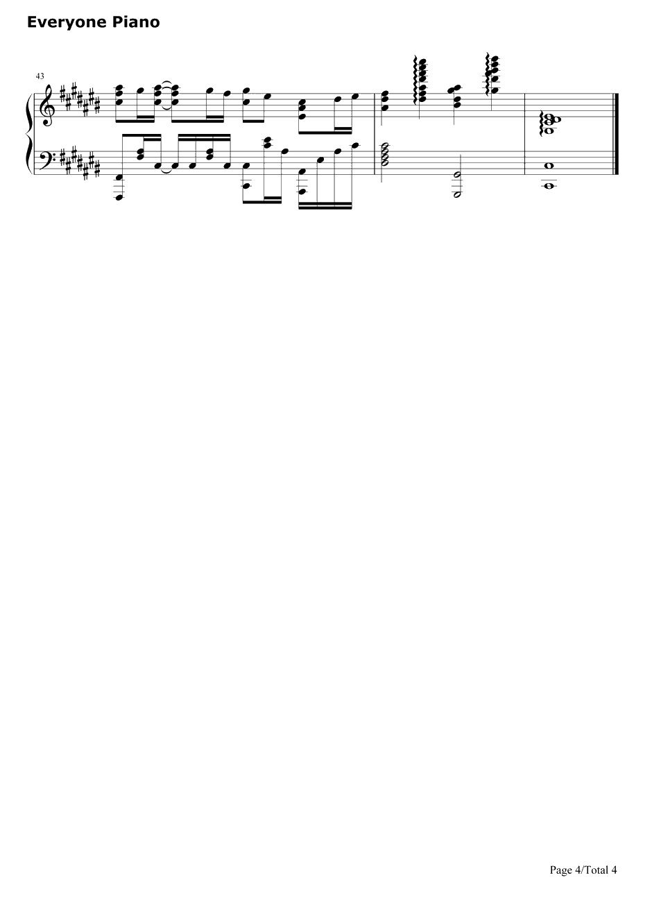 Stay Forever钢琴谱-未知4