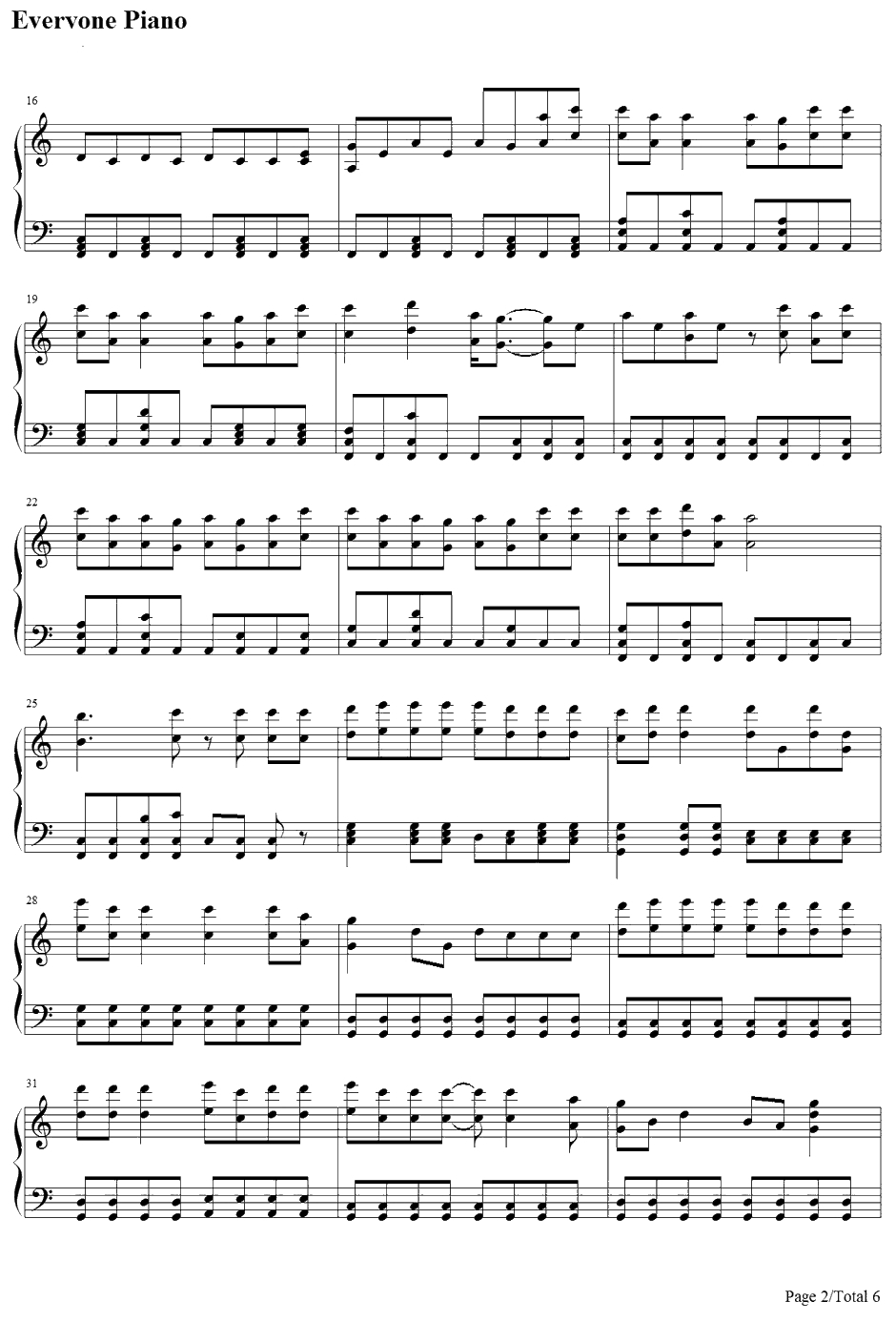 Dust钢琴谱-EliYoungBand2