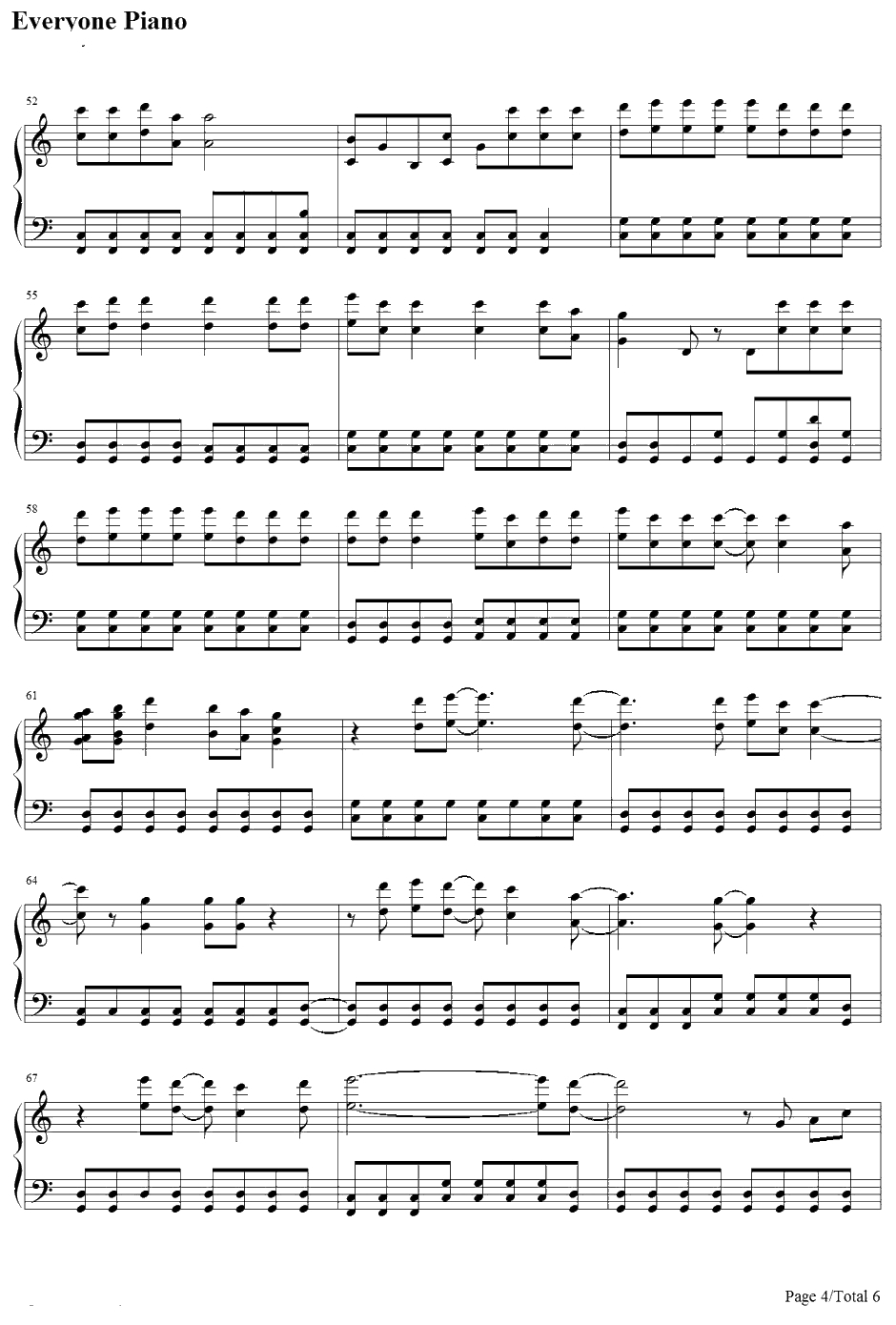 Dust钢琴谱-EliYoungBand4