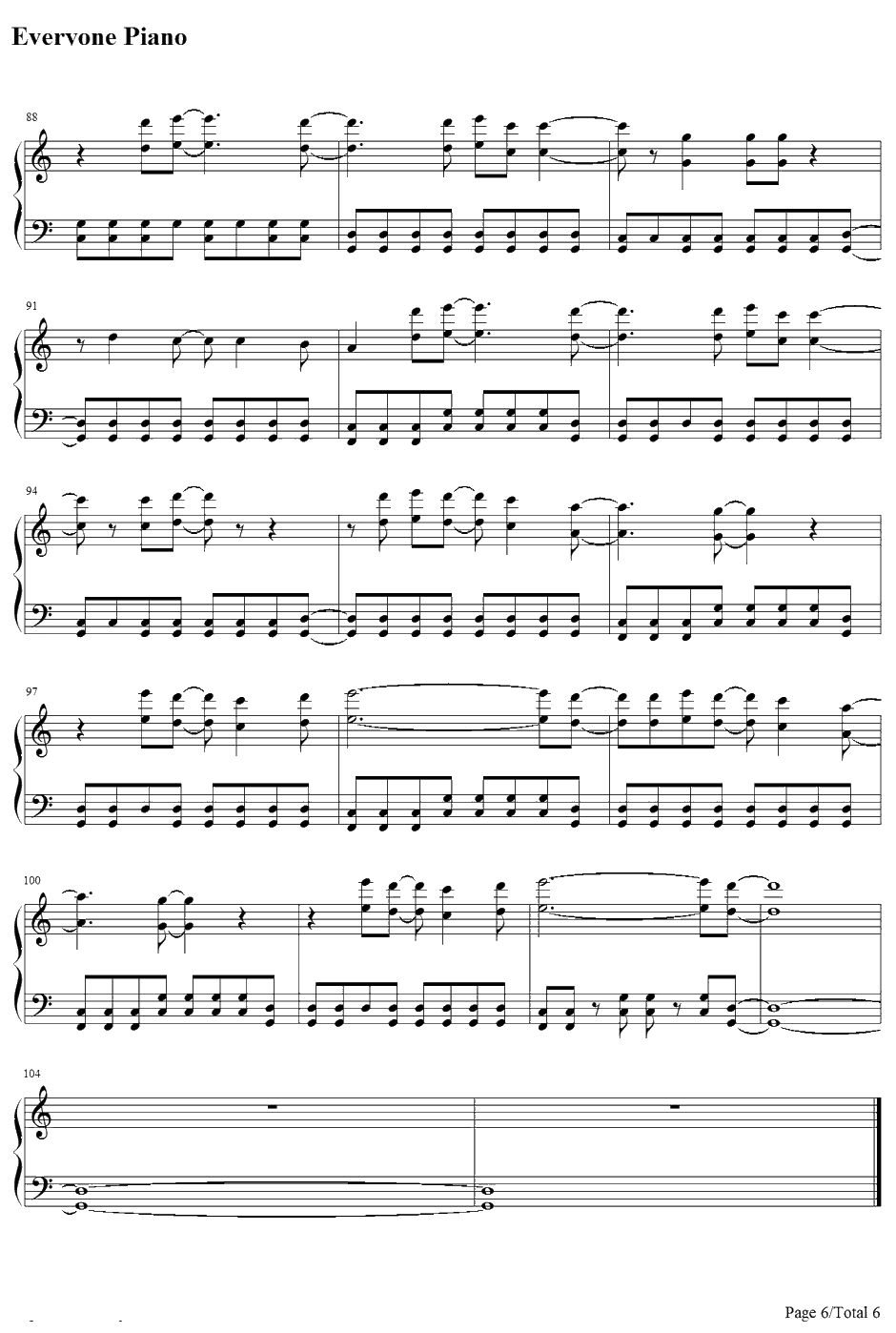 Dust钢琴谱-EliYoungBand6