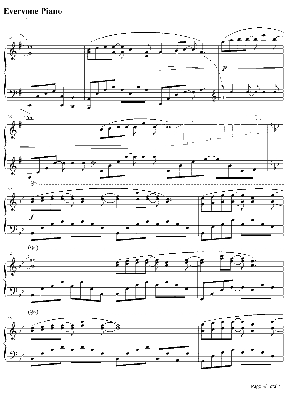 Forrest Gump钢琴谱-AlanSilvestri-阿甘正传OST3