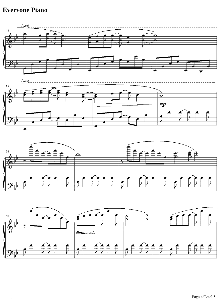 Forrest Gump钢琴谱-AlanSilvestri-阿甘正传OST4