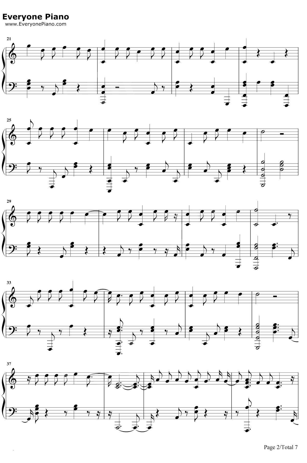 Échame La Culpa钢琴谱-Luis Fonsi / Demi Lovato2