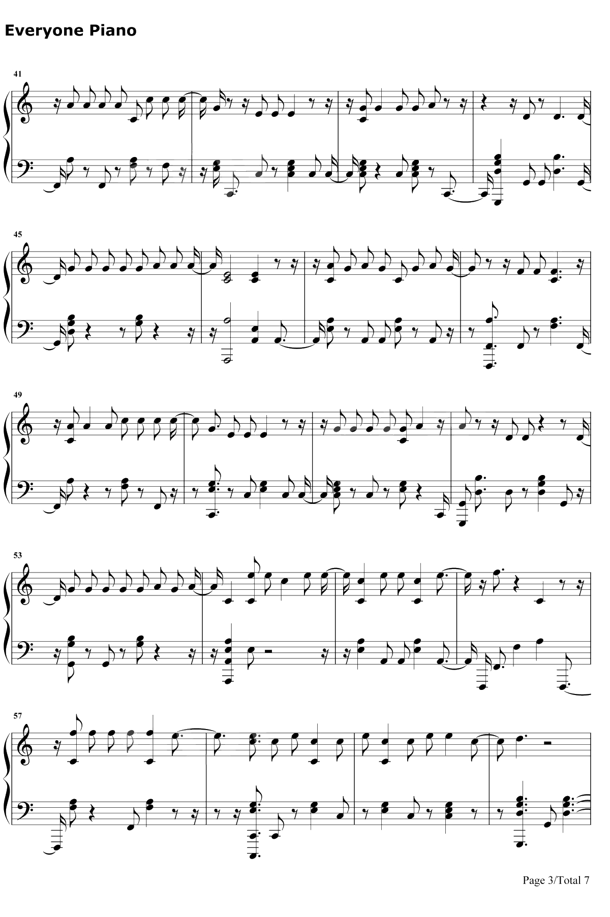 Échame La Culpa钢琴谱-Luis Fonsi / Demi Lovato3