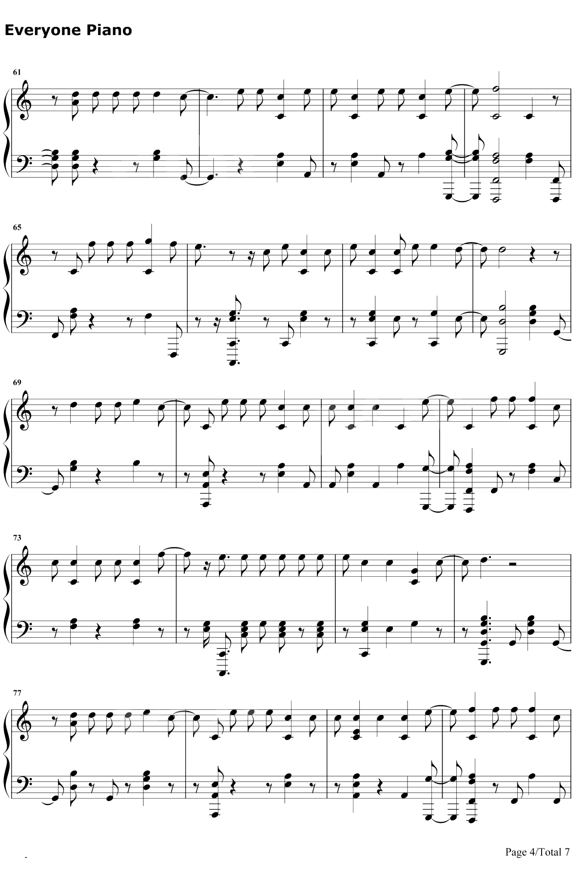 Échame La Culpa钢琴谱-Luis Fonsi / Demi Lovato4