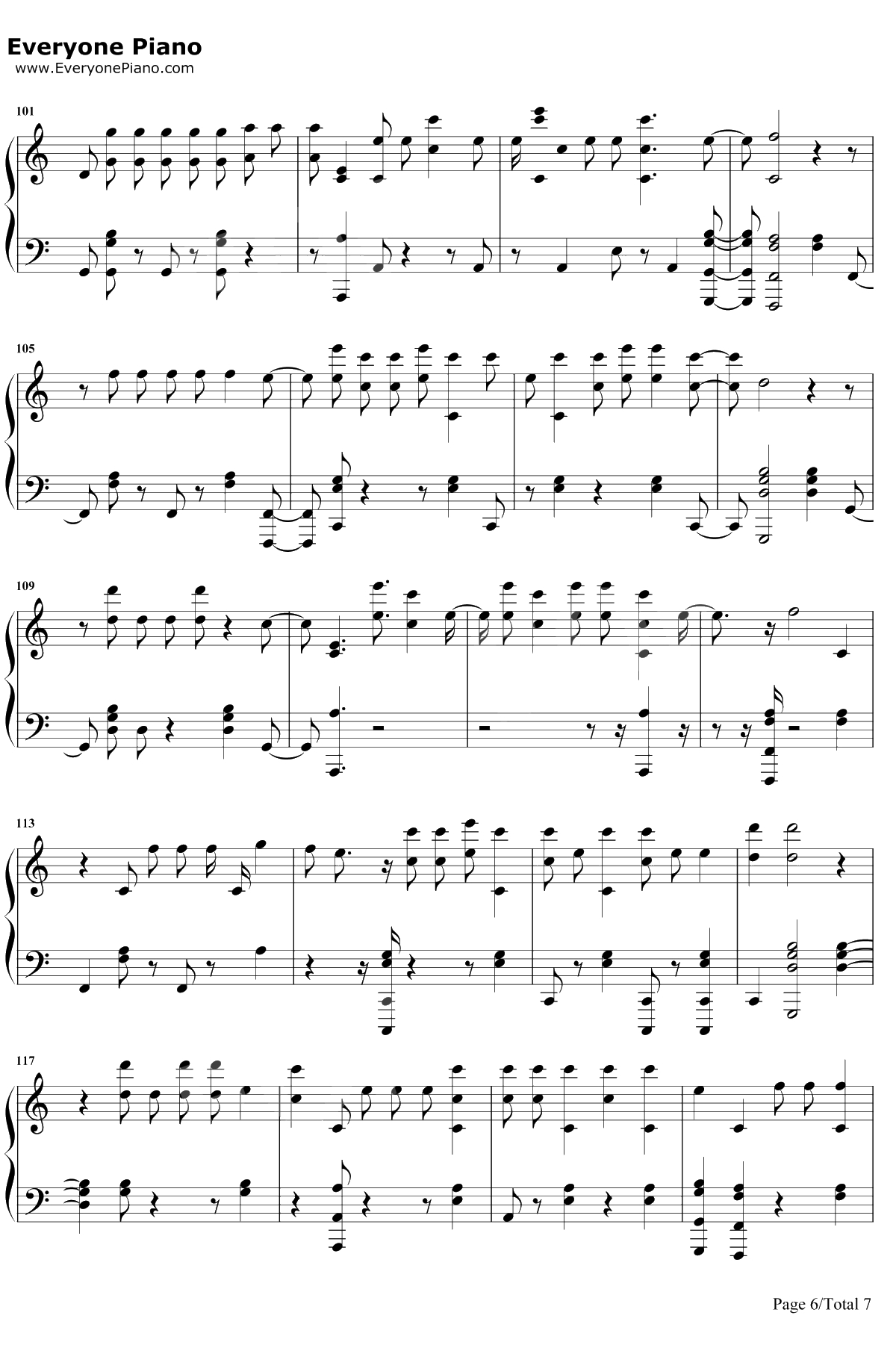 Échame La Culpa钢琴谱-Luis Fonsi / Demi Lovato6