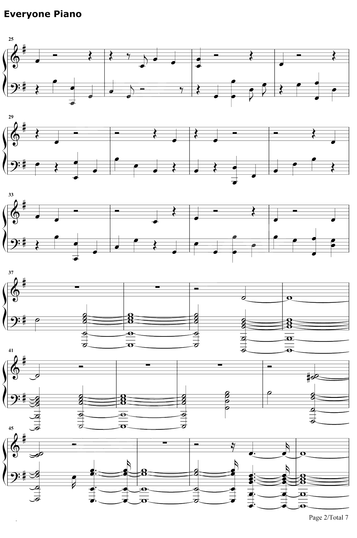 No Peace钢琴谱-Sam Smith/YEBBA2