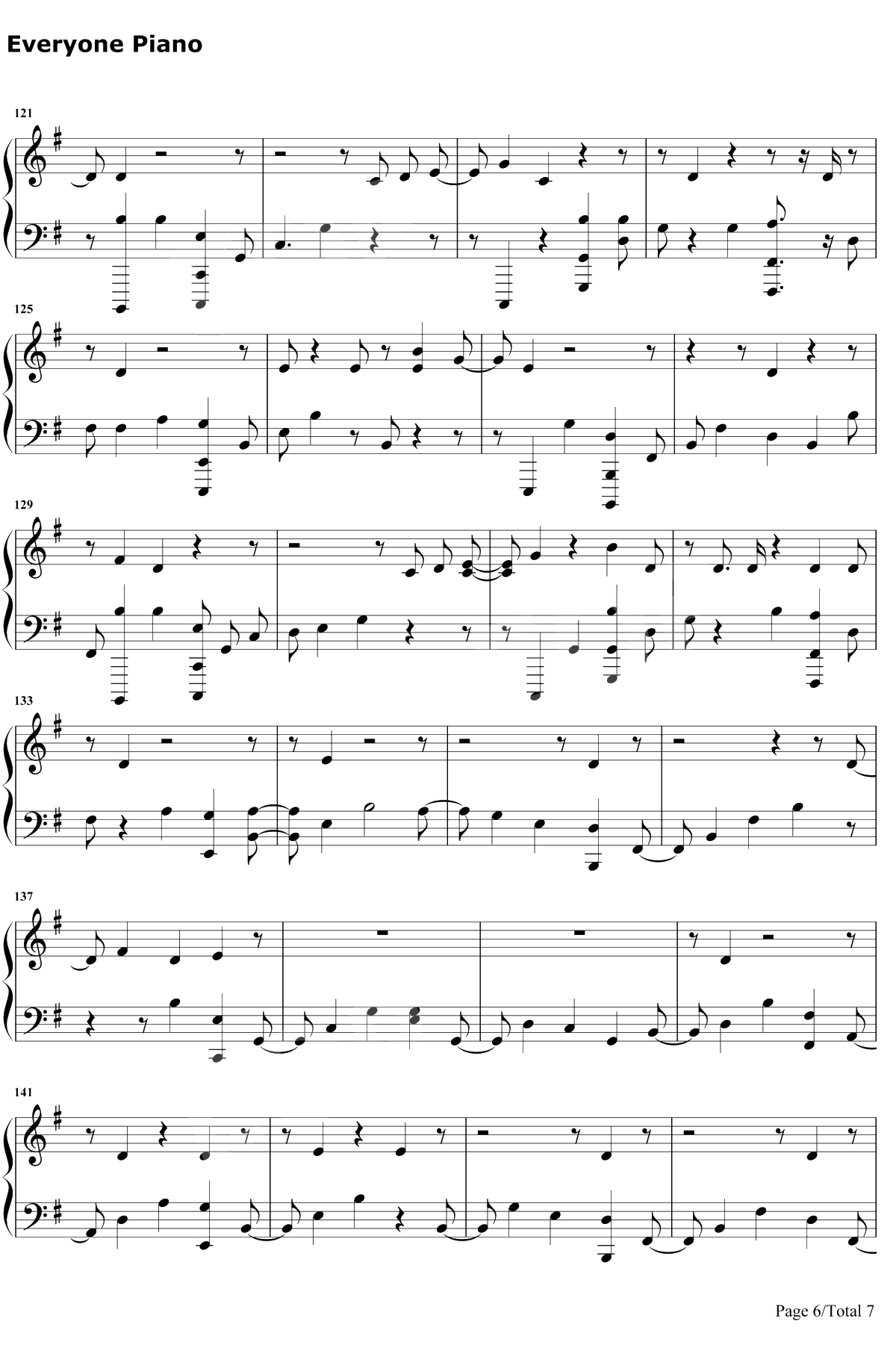 No Peace钢琴谱-Sam Smith/YEBBA6