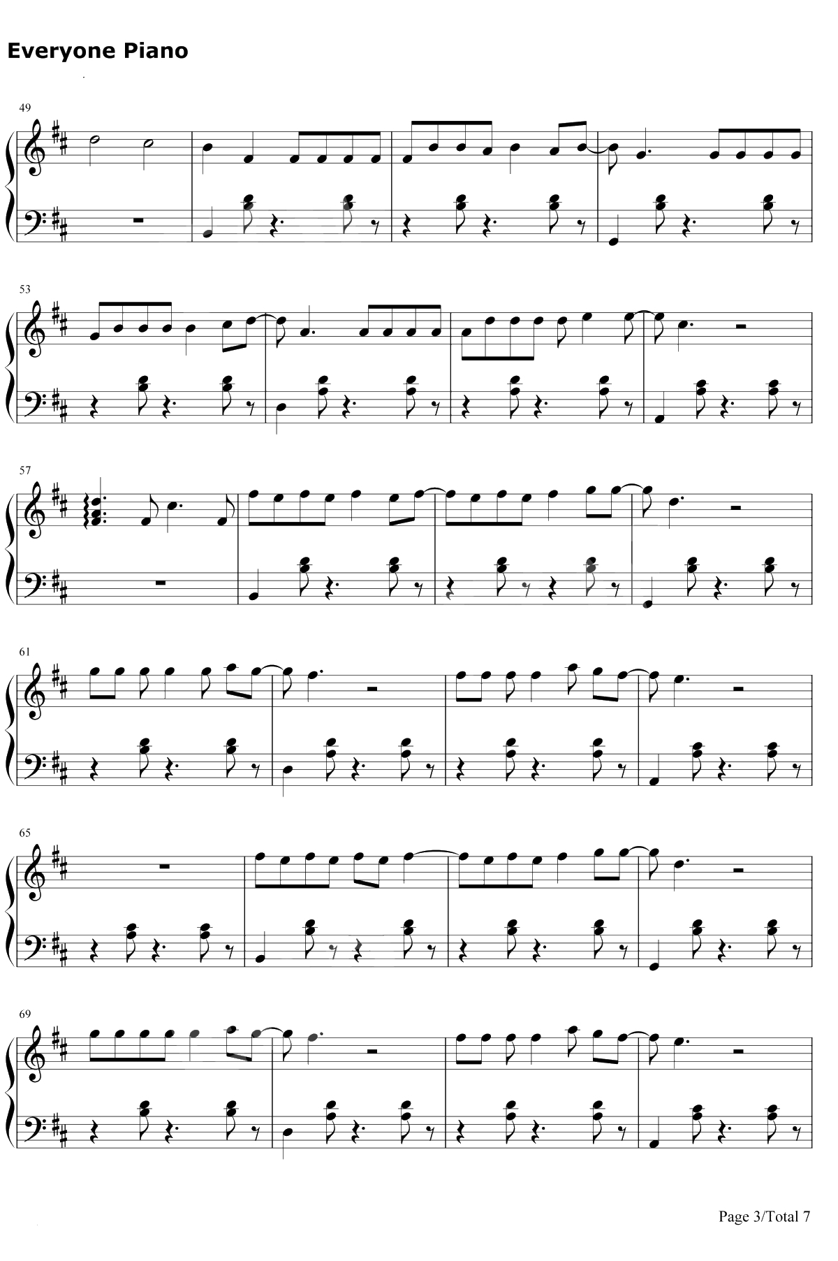 Despacito钢琴谱-Luis Fonsi/Daddy Yankee3