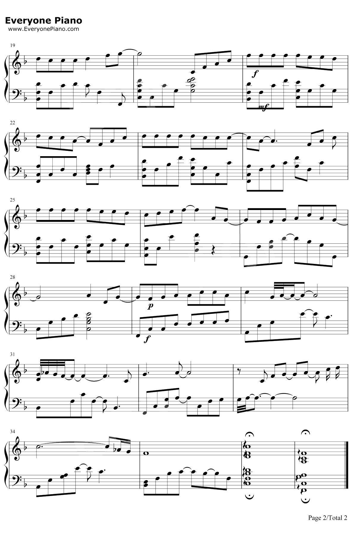 需要人陪钢琴谱-王力宏2