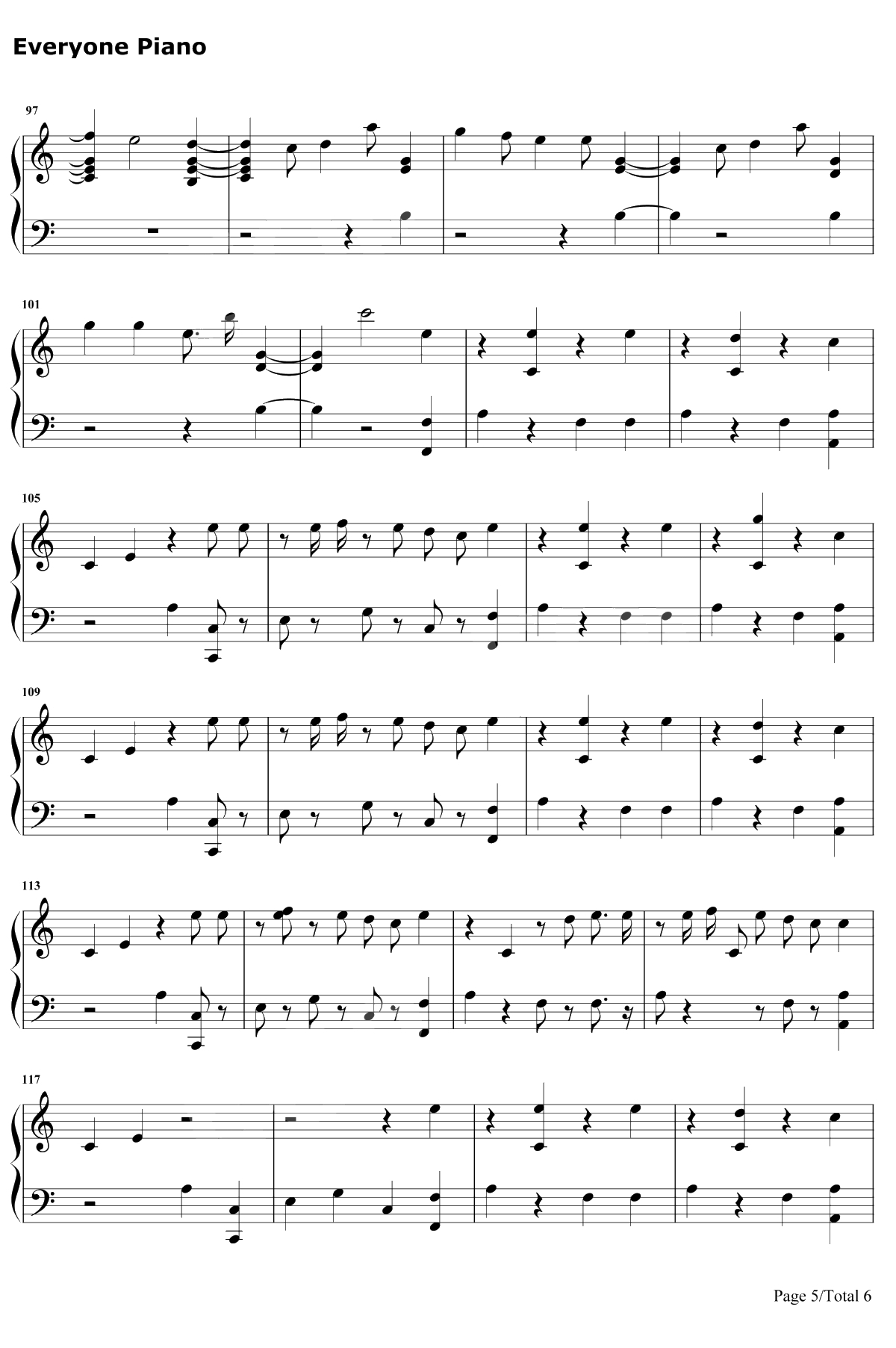 Barbies钢琴谱-Pink5