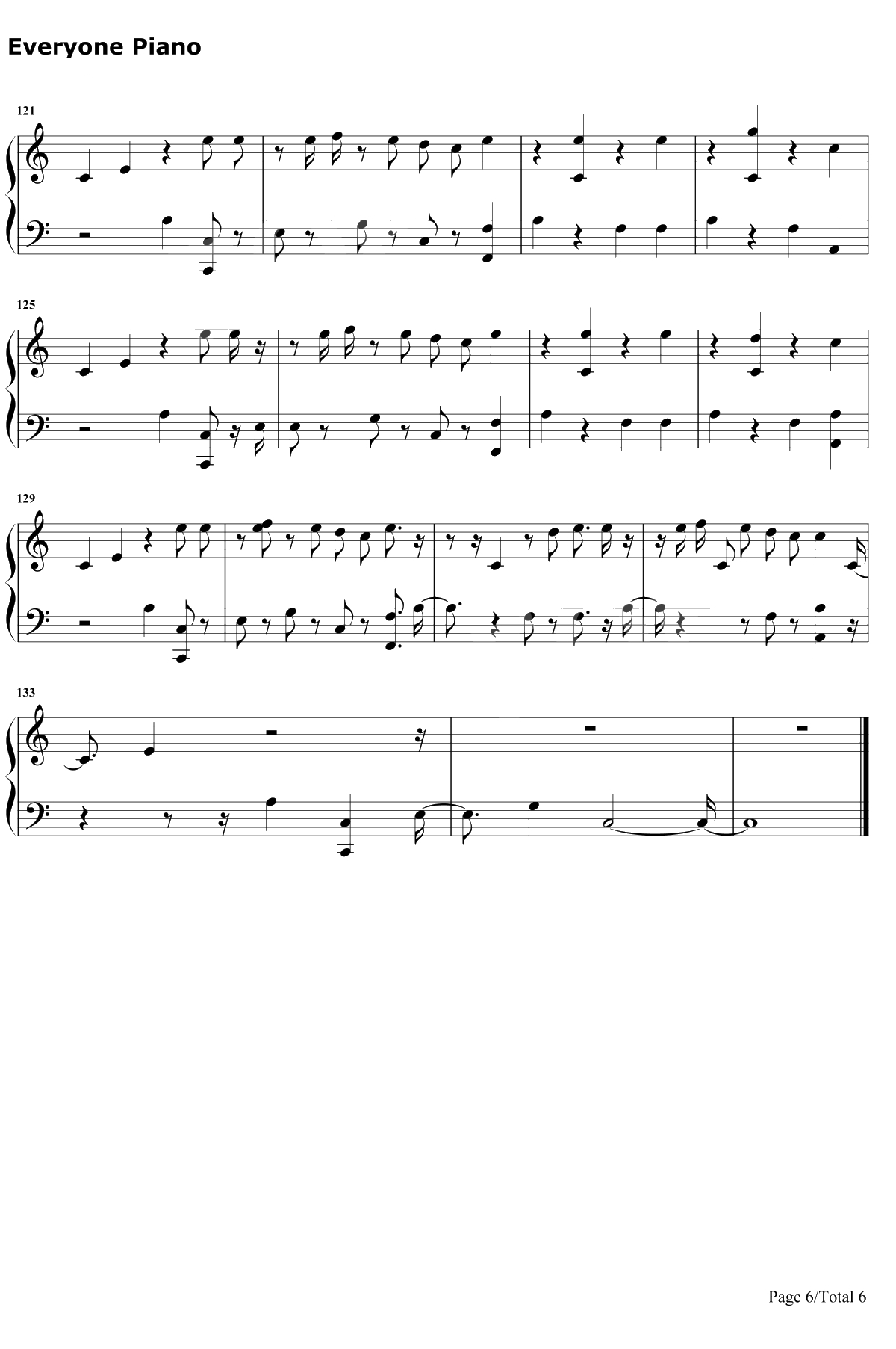 Barbies钢琴谱-Pink6