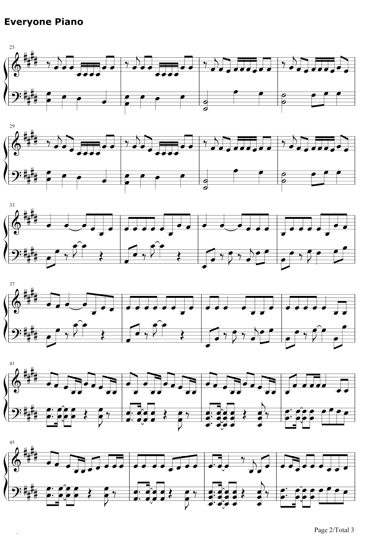 BINGBIAN病变钢琴谱-cubi / Aydo2