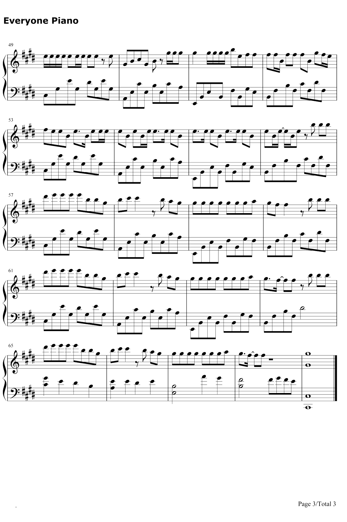 BINGBIAN病变钢琴谱-cubi / Aydo3