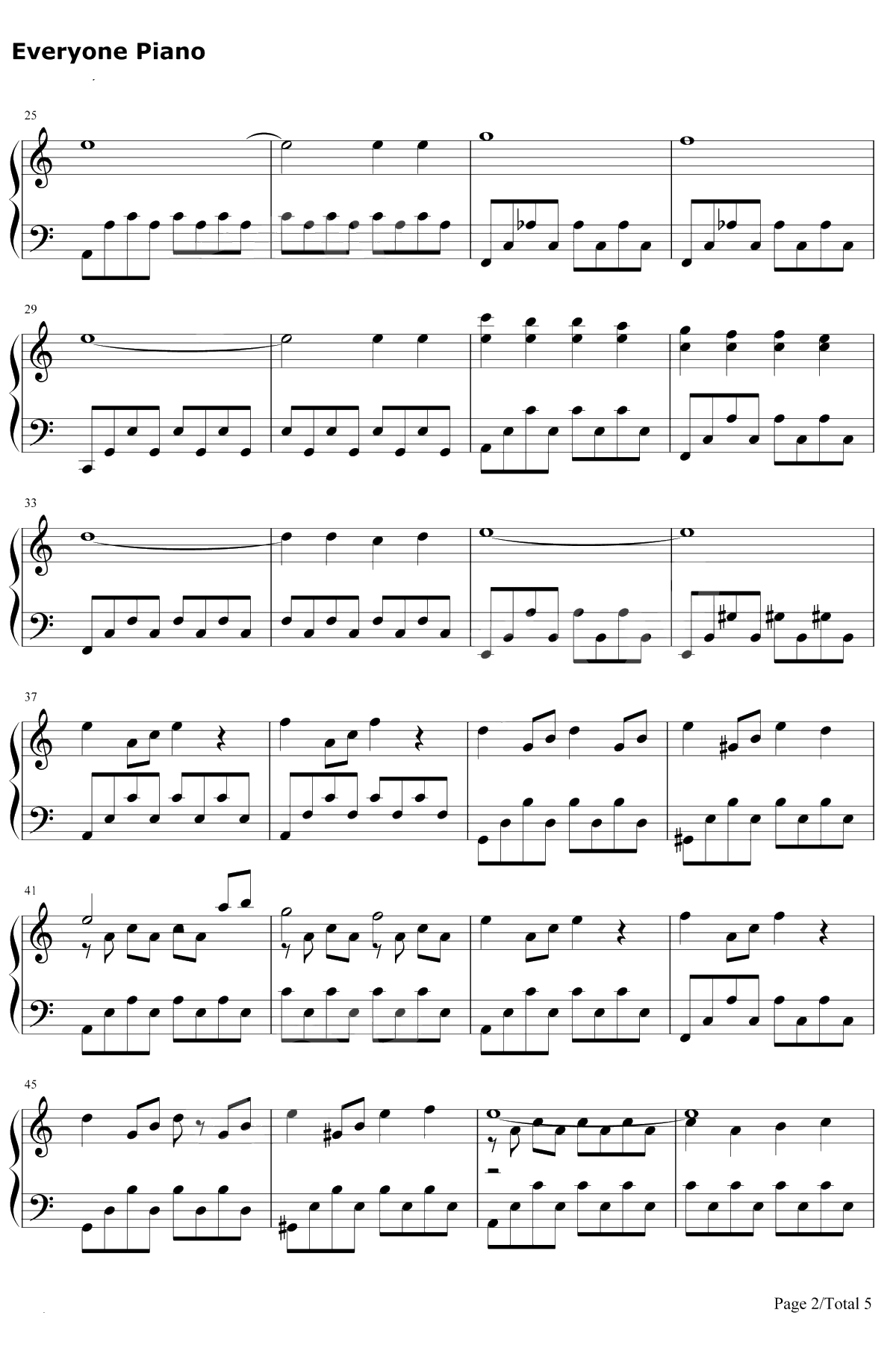 The Meadow钢琴谱-Alexandre Desplat2