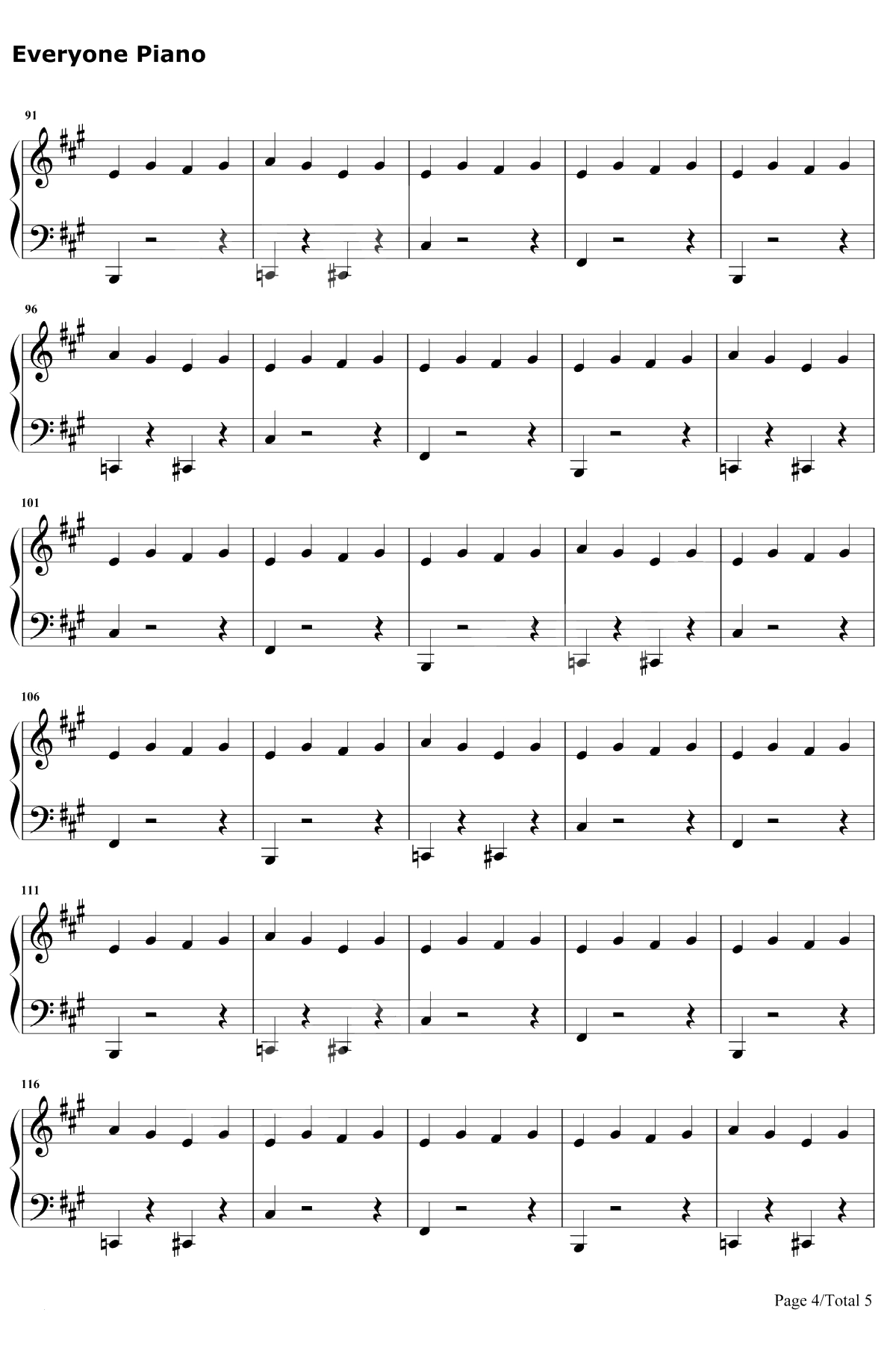 Bank Account钢琴谱-21 Savage4