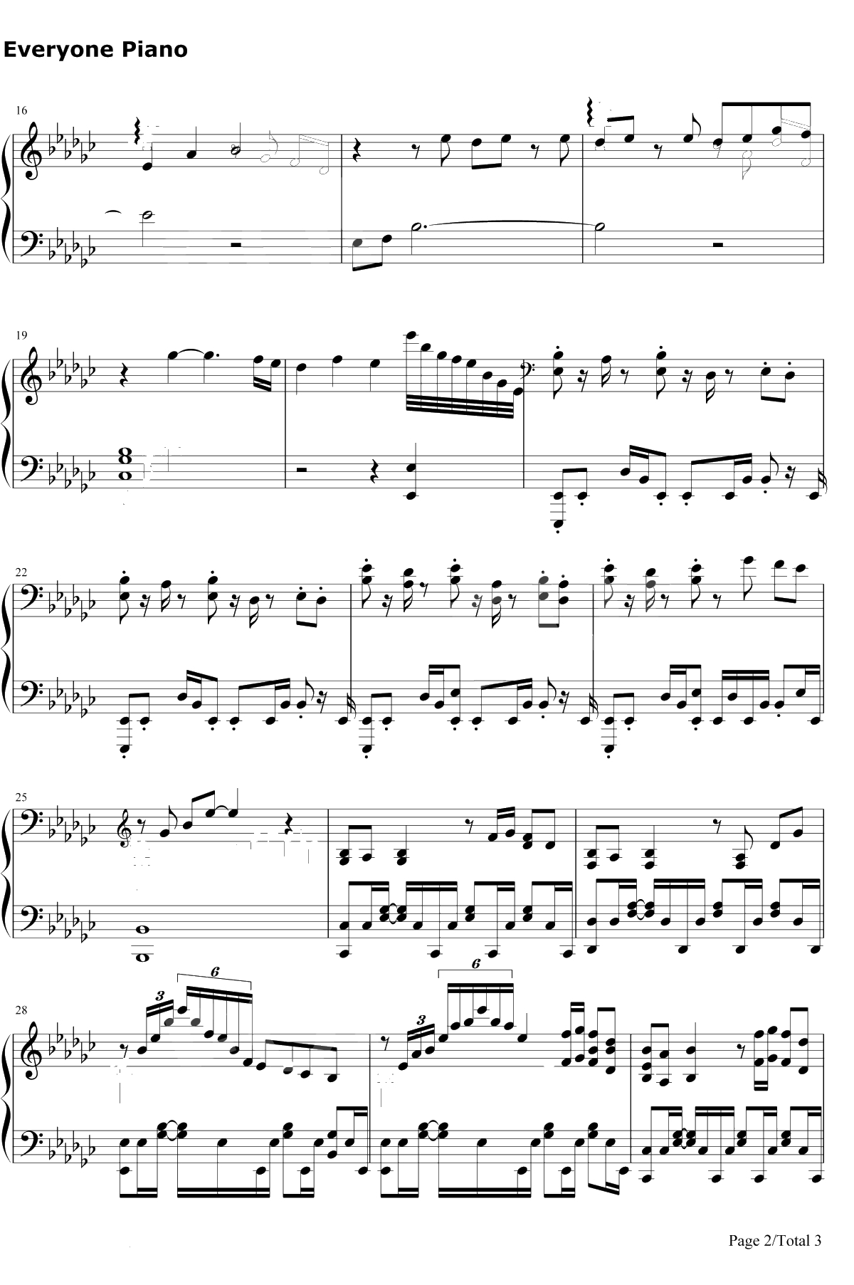 Silent Solitude钢琴谱-OxT2