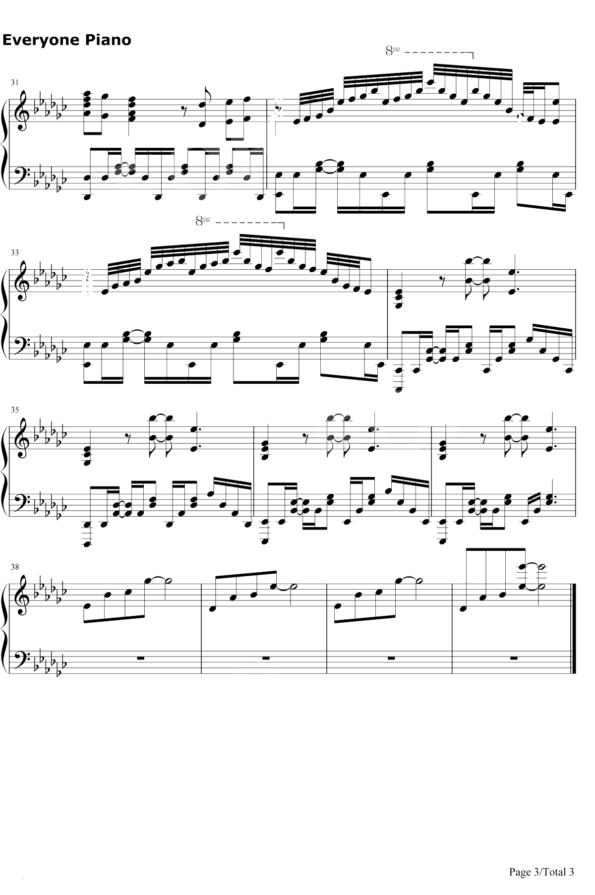 Silent Solitude钢琴谱-OxT3