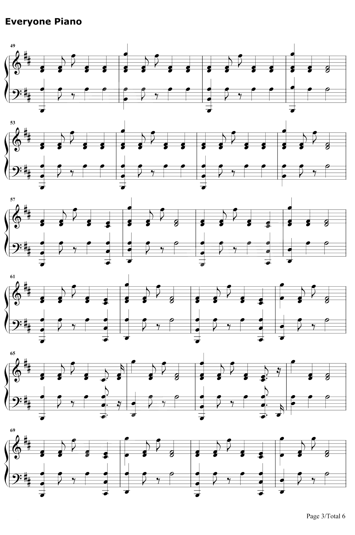 Lemon钢琴谱-N.E.R.D / Rihanna3