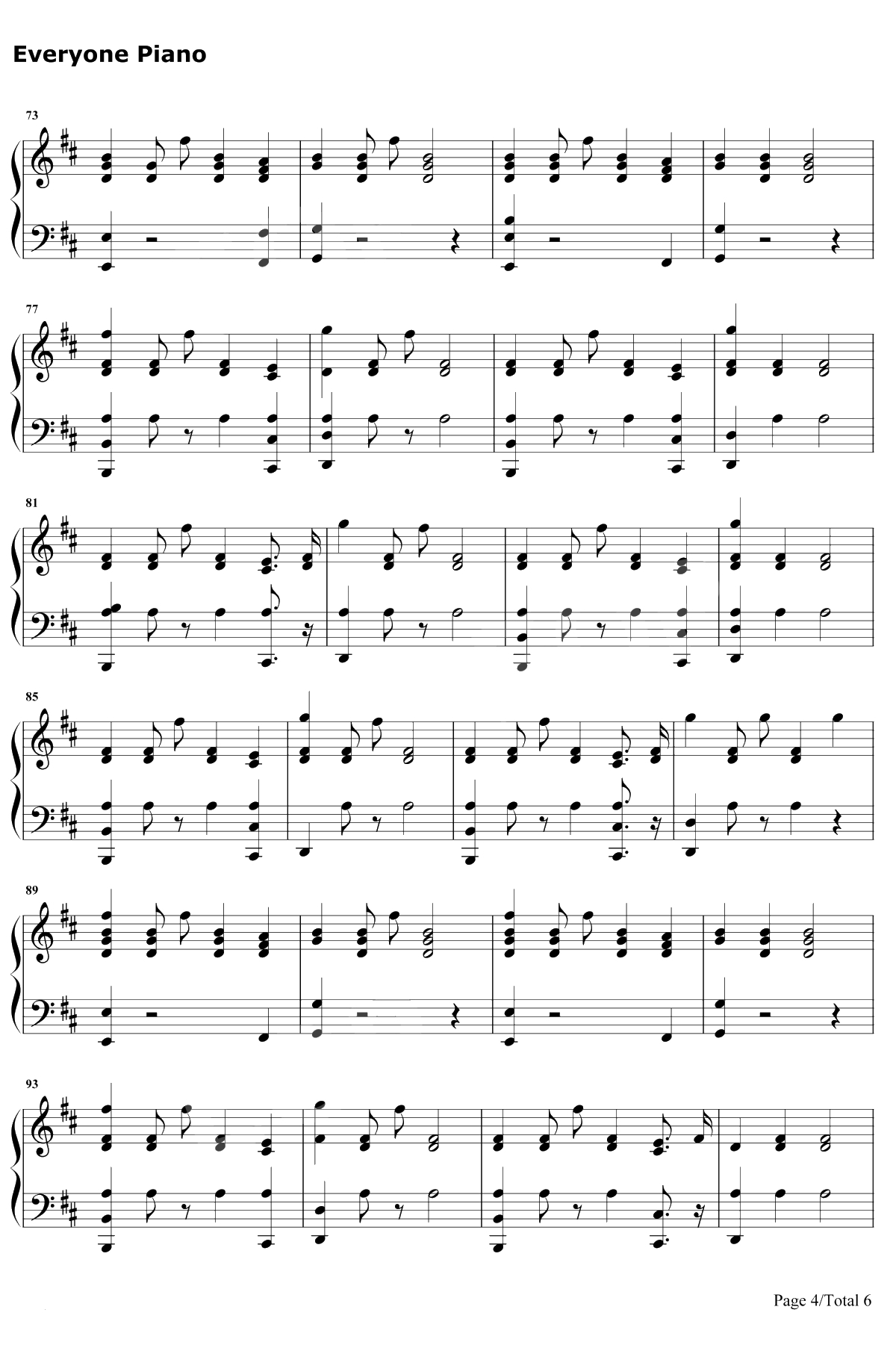 Lemon钢琴谱-N.E.R.D / Rihanna4