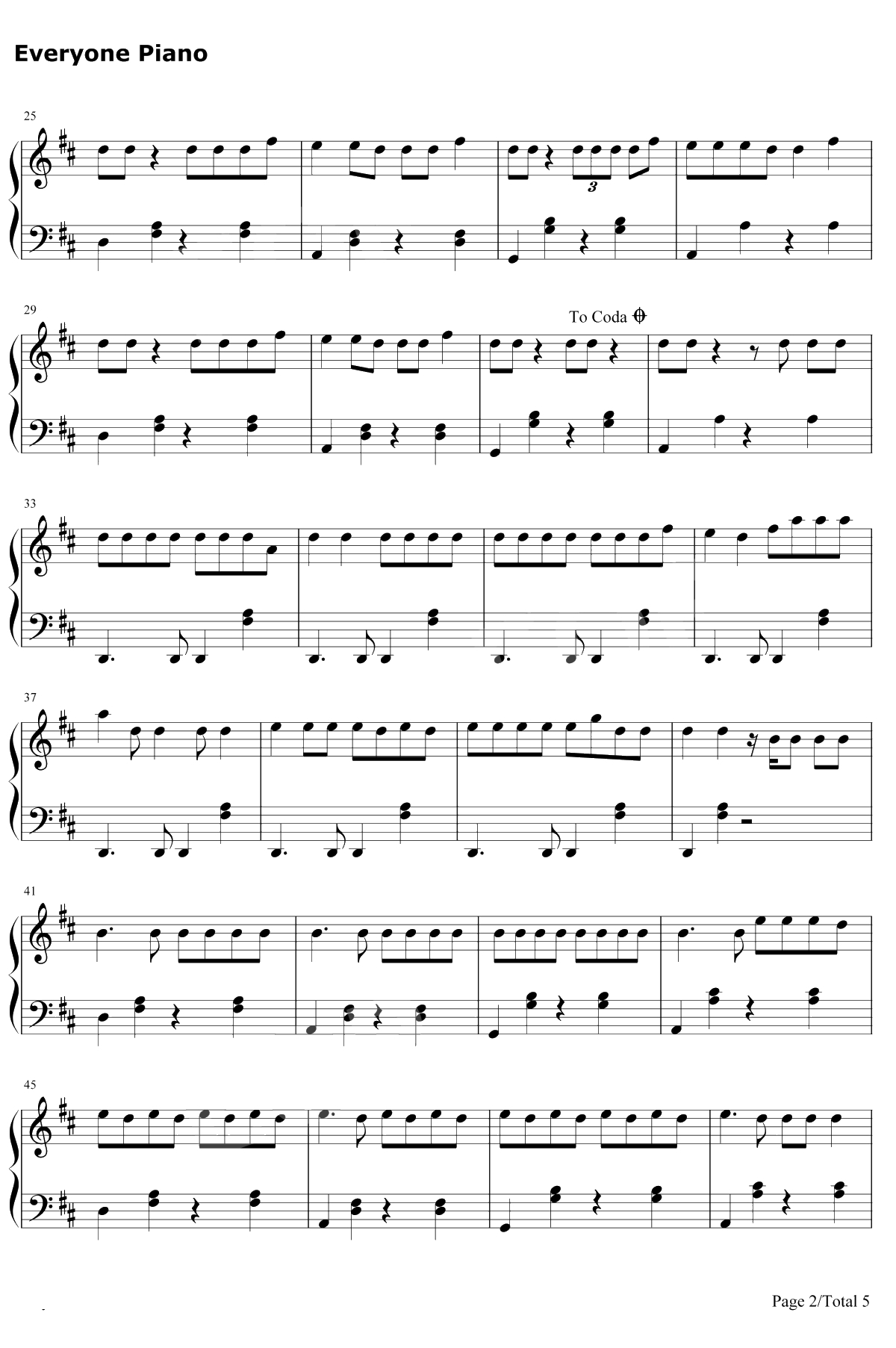 Dura钢琴谱-Daddy Yankee-嘟啦舞2