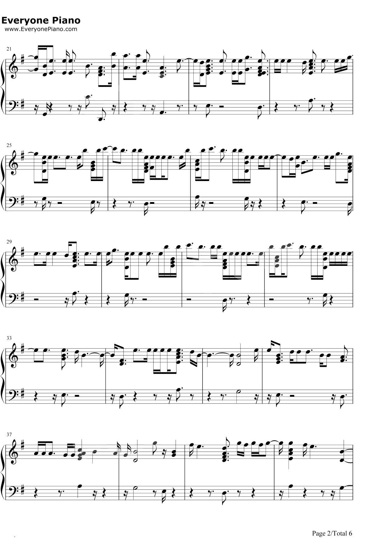 Mad Love钢琴谱-Sean Paul / David Guetta / Becky G2