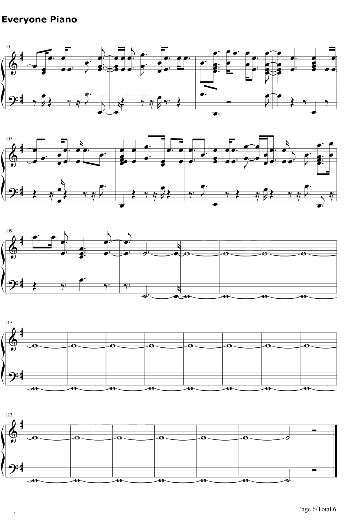 Mad Love钢琴谱-Sean Paul / David Guetta / Becky G6