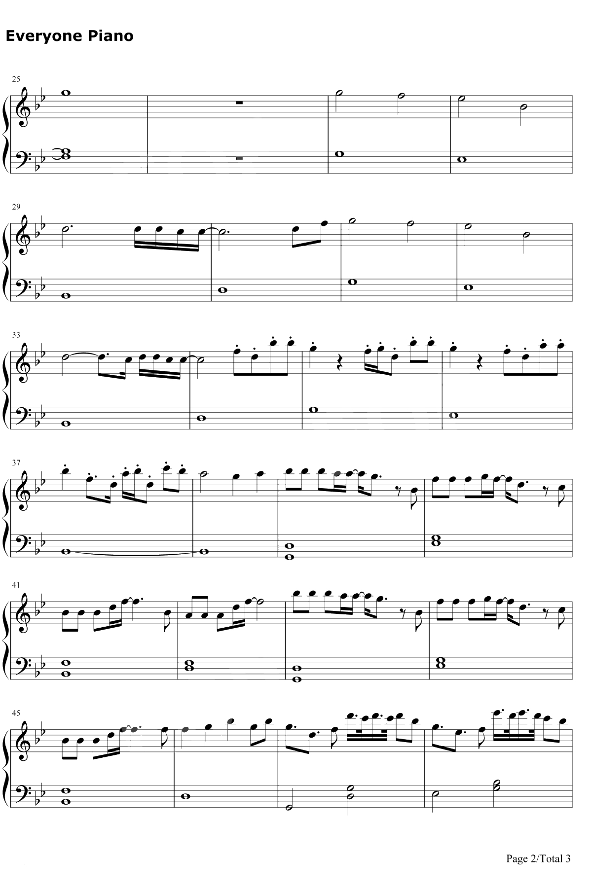 Alone简单版钢琴谱-Alan Walker2