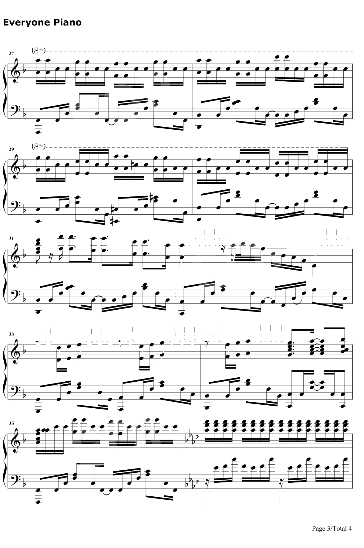 Lasting Memories钢琴谱-田村由香里3