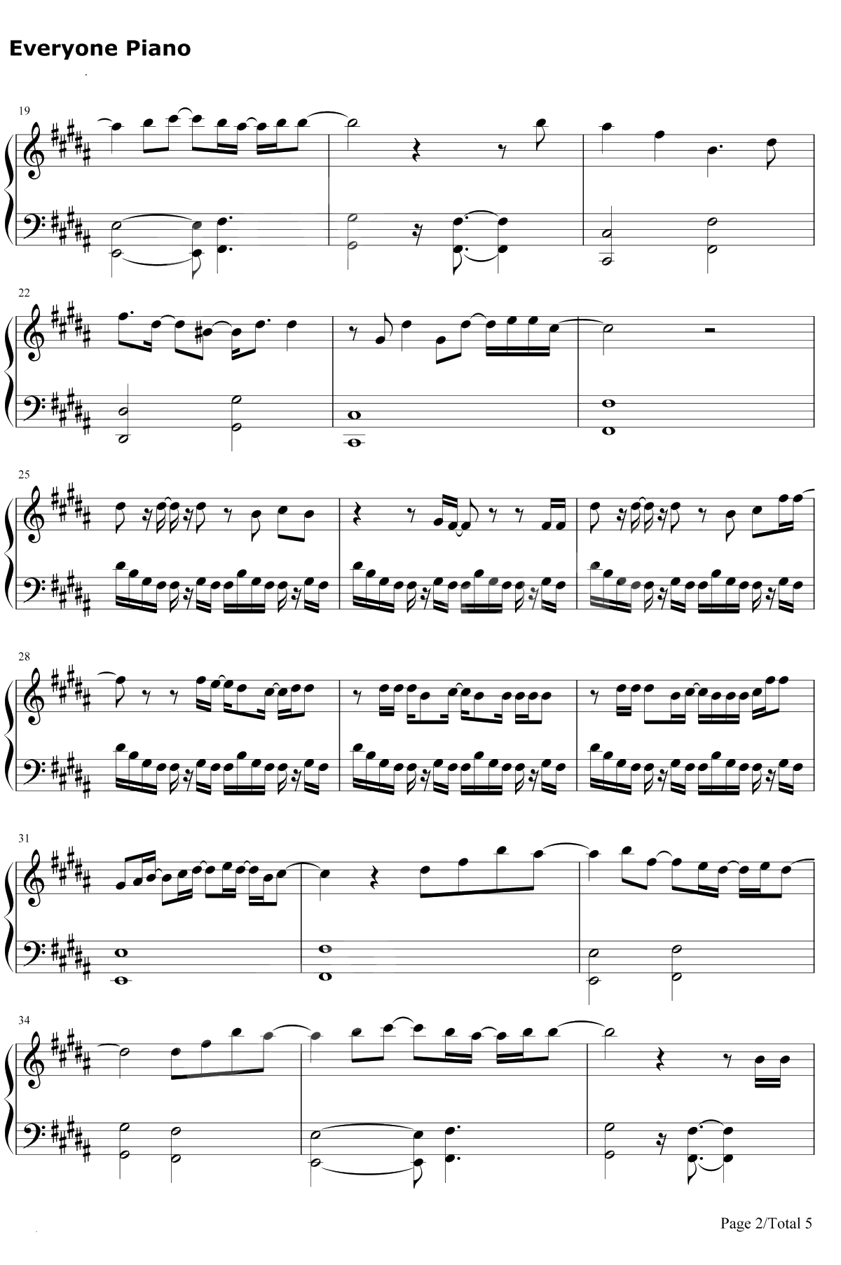 初恋钢琴谱-宇多田光-宇多田光-INeedYou2