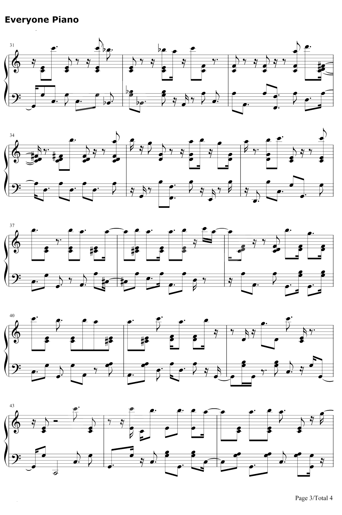 Goodbye Farewell钢琴谱-RichardSherman-克里斯托弗罗宾OST3