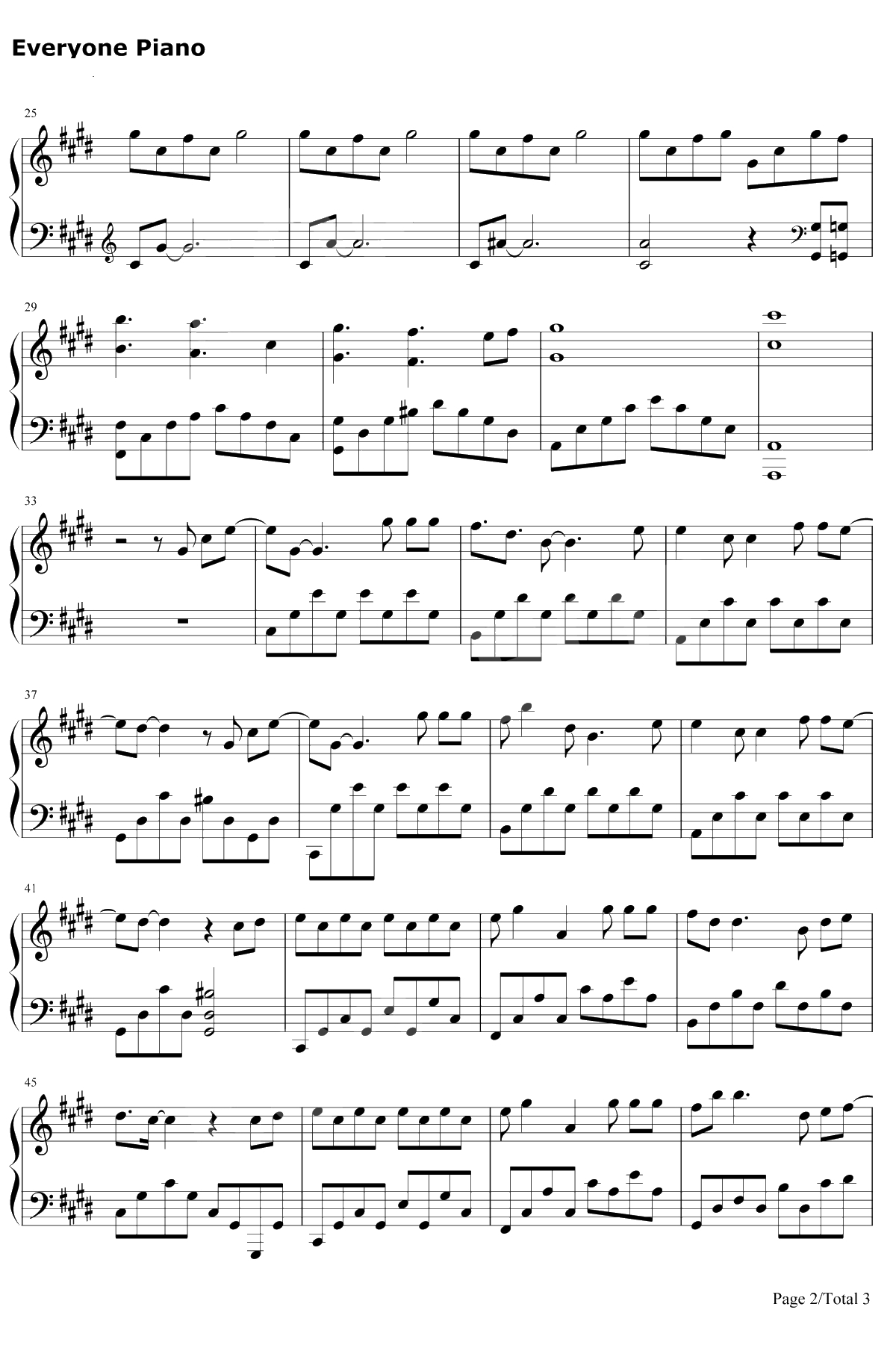 一生等你钢琴谱-袁娅维-媚者无疆主题曲2