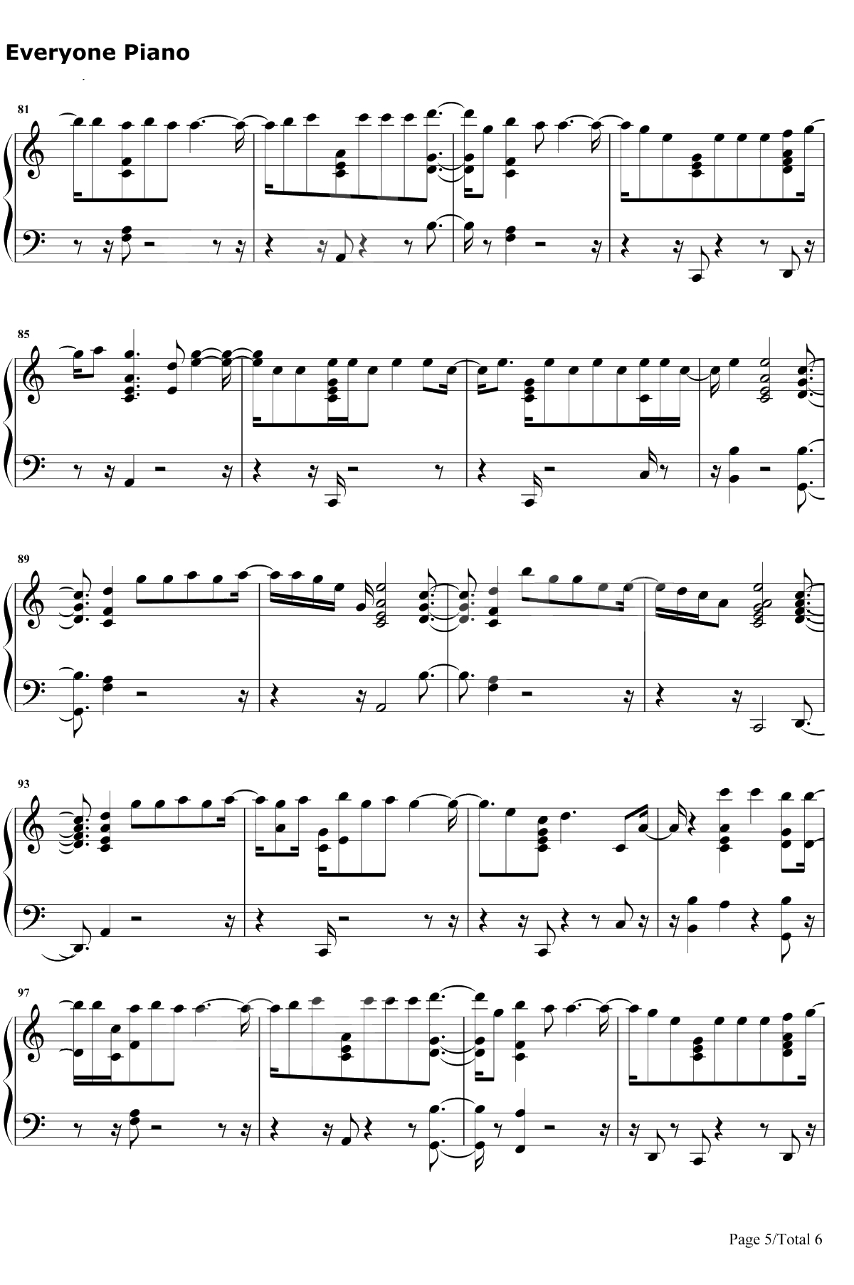 No Tears Left To Cry钢琴谱-Ariana Grande5