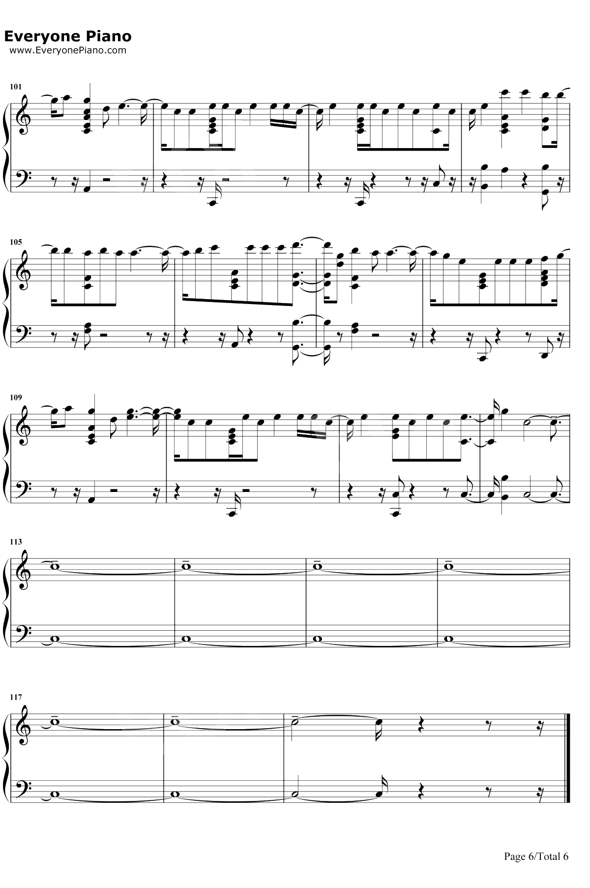 No Tears Left To Cry钢琴谱-Ariana Grande6