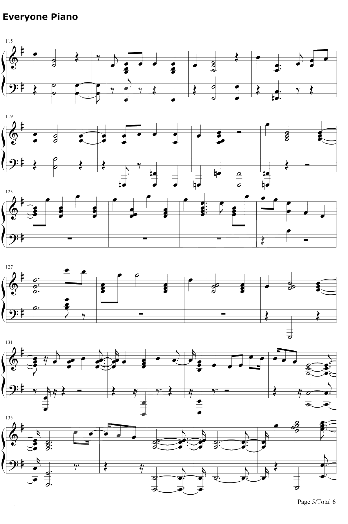 Answer钢琴谱-Rihanna5