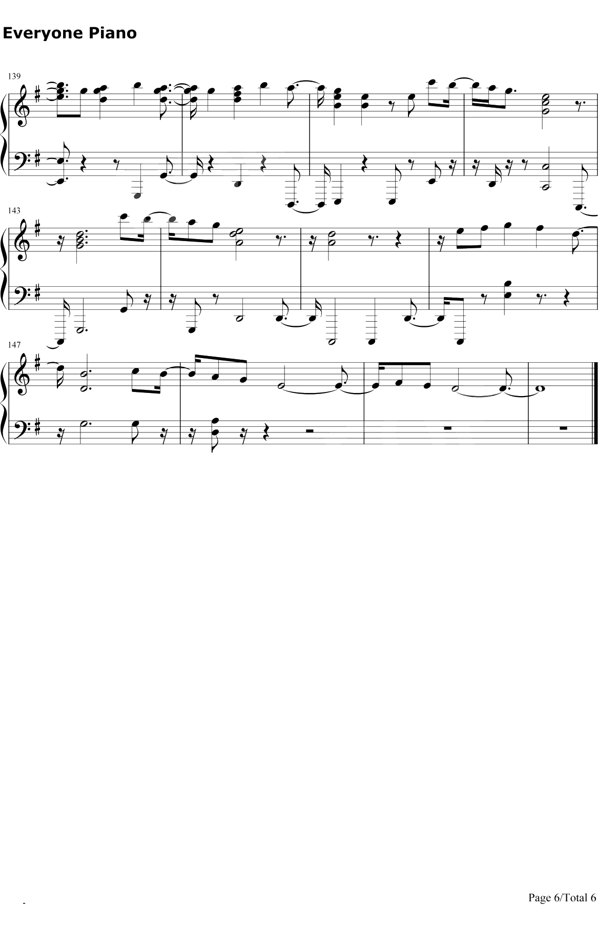 Answer钢琴谱-Rihanna6