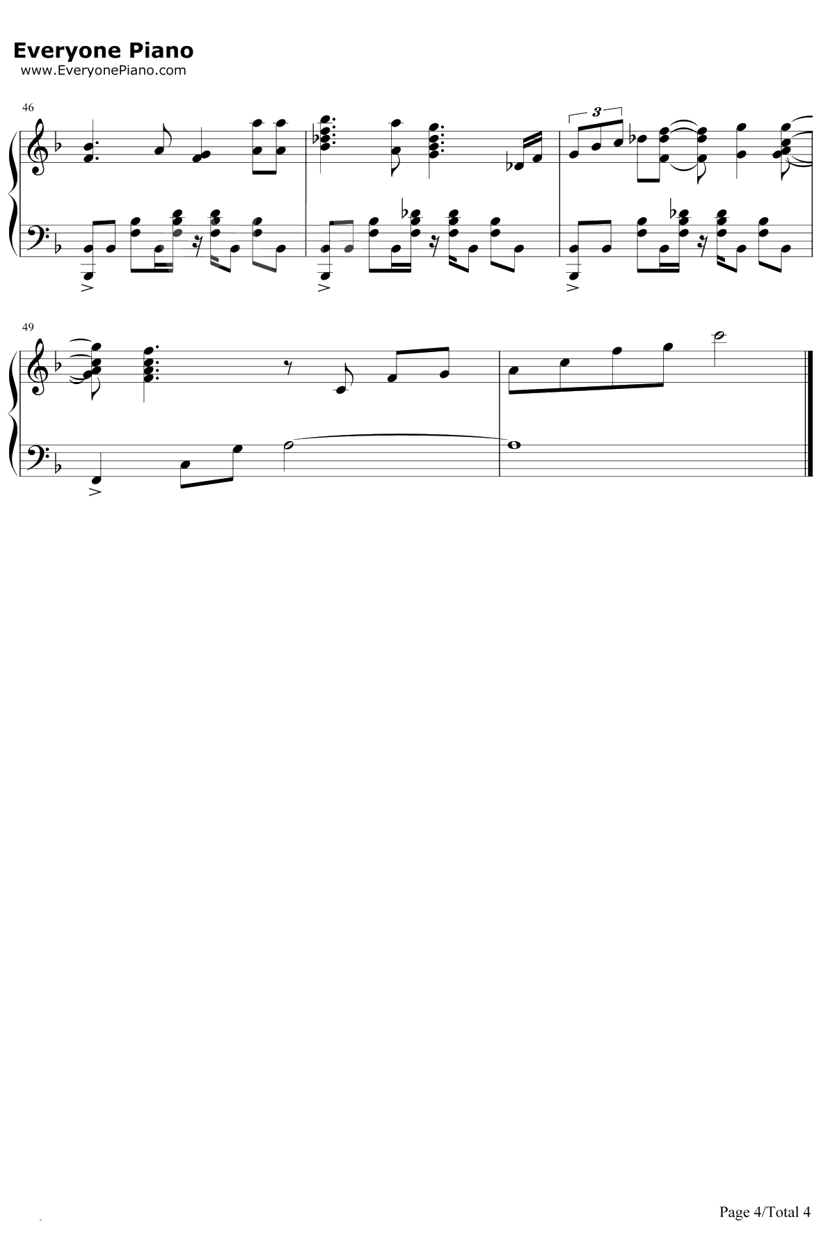 Red Swan钢琴谱-Yoshiki / Hyde4